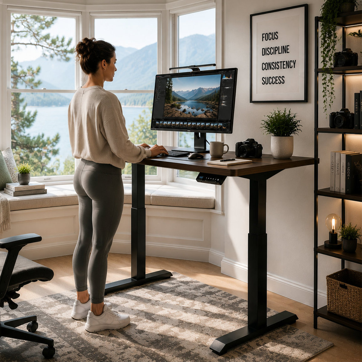 YT-01 Reinforced Single-Motor Electric Standing Desk Frame – Telescopic Adjustment, Stable Wholesale Office Workstation