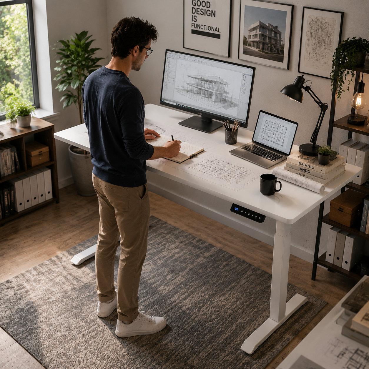 YT-01 Upgraded Single-Motor Height-Adjustable Desk Base – Expandable Frame + Strong Foot Support + Office Furniture Distribution