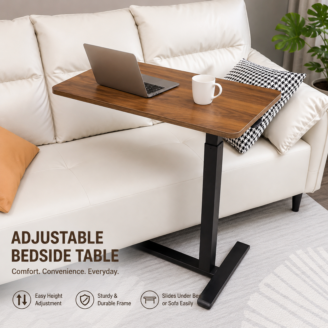 DY-02 Power-Free Sit-Stand Office Desk, Low-Maintenance Single-Column Frame for Wholesale Programs