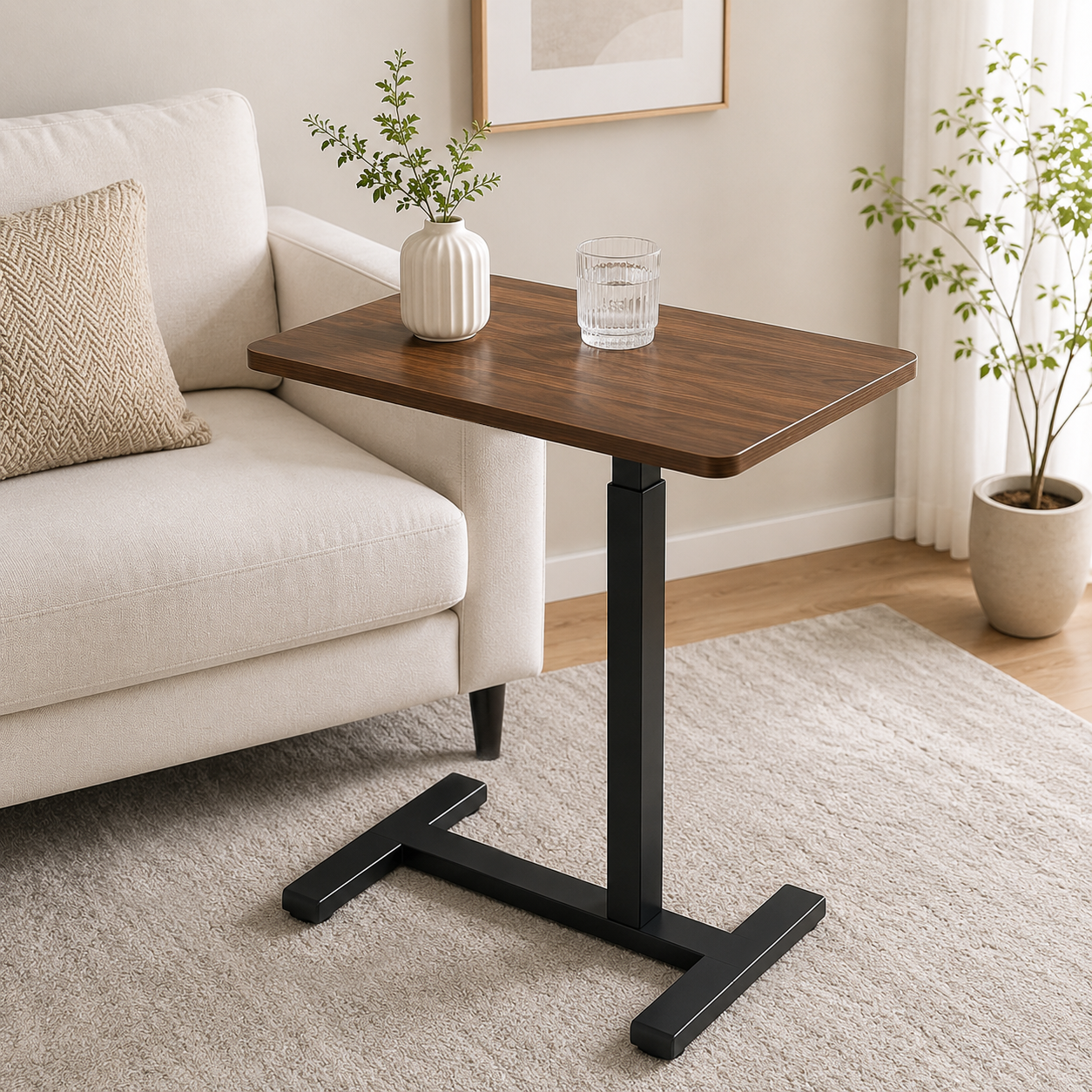 DY-02 Non-Electric Ergonomic Desk, Low-Maintenance Gas Lift for Home-Office and Remote-Work Collections