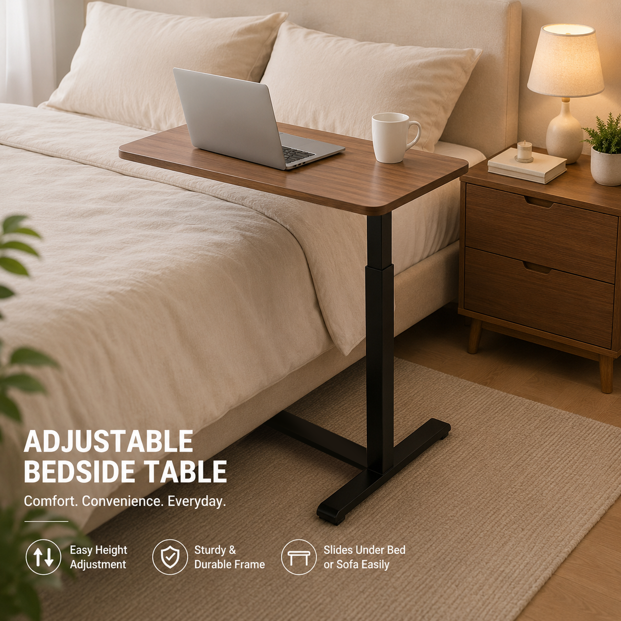DY-02 Counterbalanced Standing Desk, Stable Whole-Panel Work Surface for Corporate Training Rooms