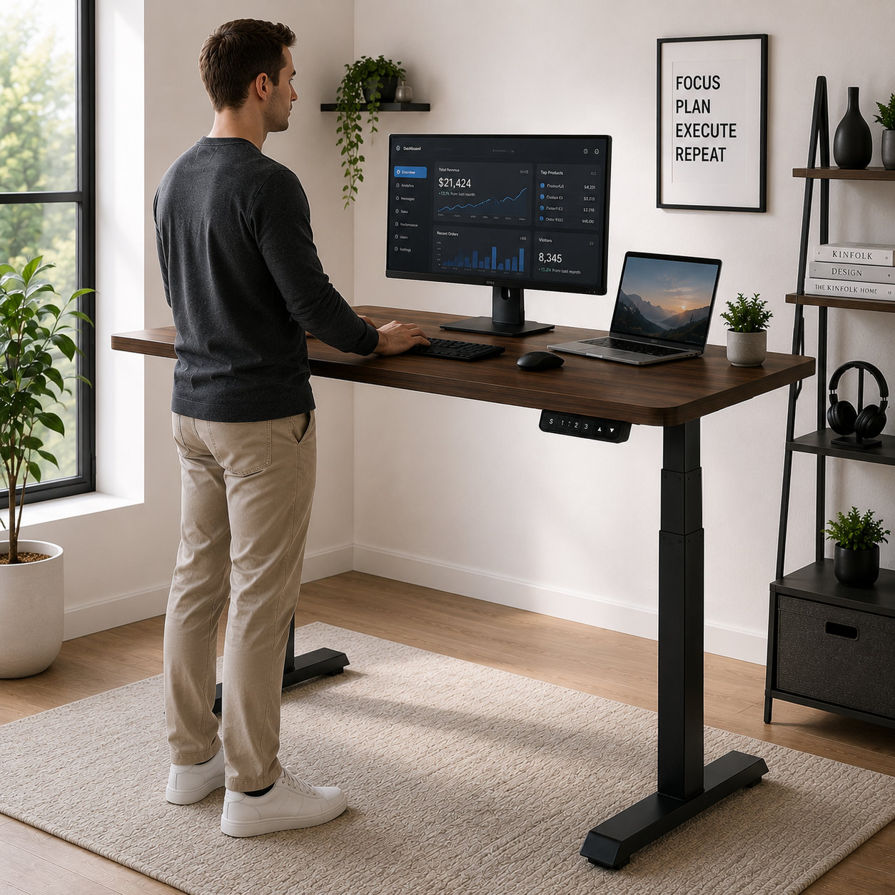 ZY-03 Ergonomic Electric Desk Frame with Dual Motors and Broad Height-Width Adjustment for Hybrid Workplace Programs