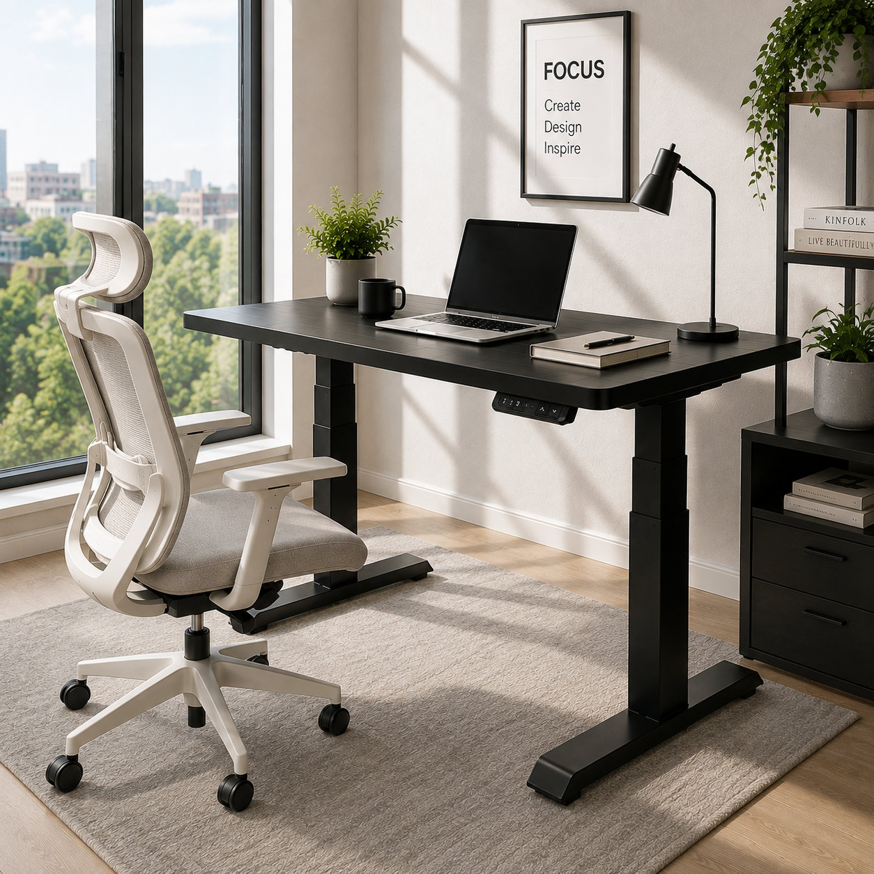 ZY-03 3-Stage Dual Motor Sit Stand Desk Base with Wide Height Range and Stable Support for Office Furniture Projects
