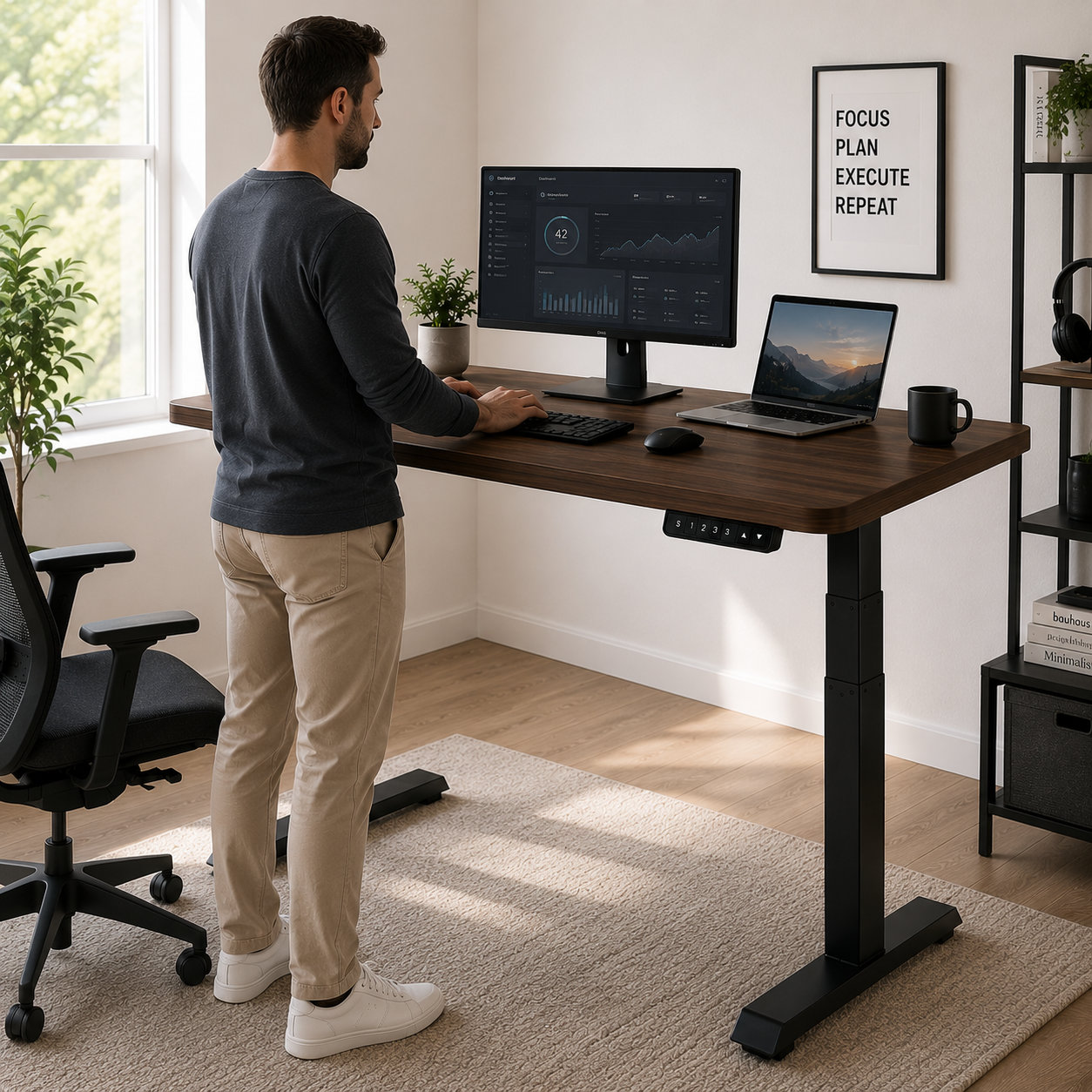 ZY-03 Dual Drive Adjustable Workstation Base with 3-Stage Columns and Broad User Range for Education Offices