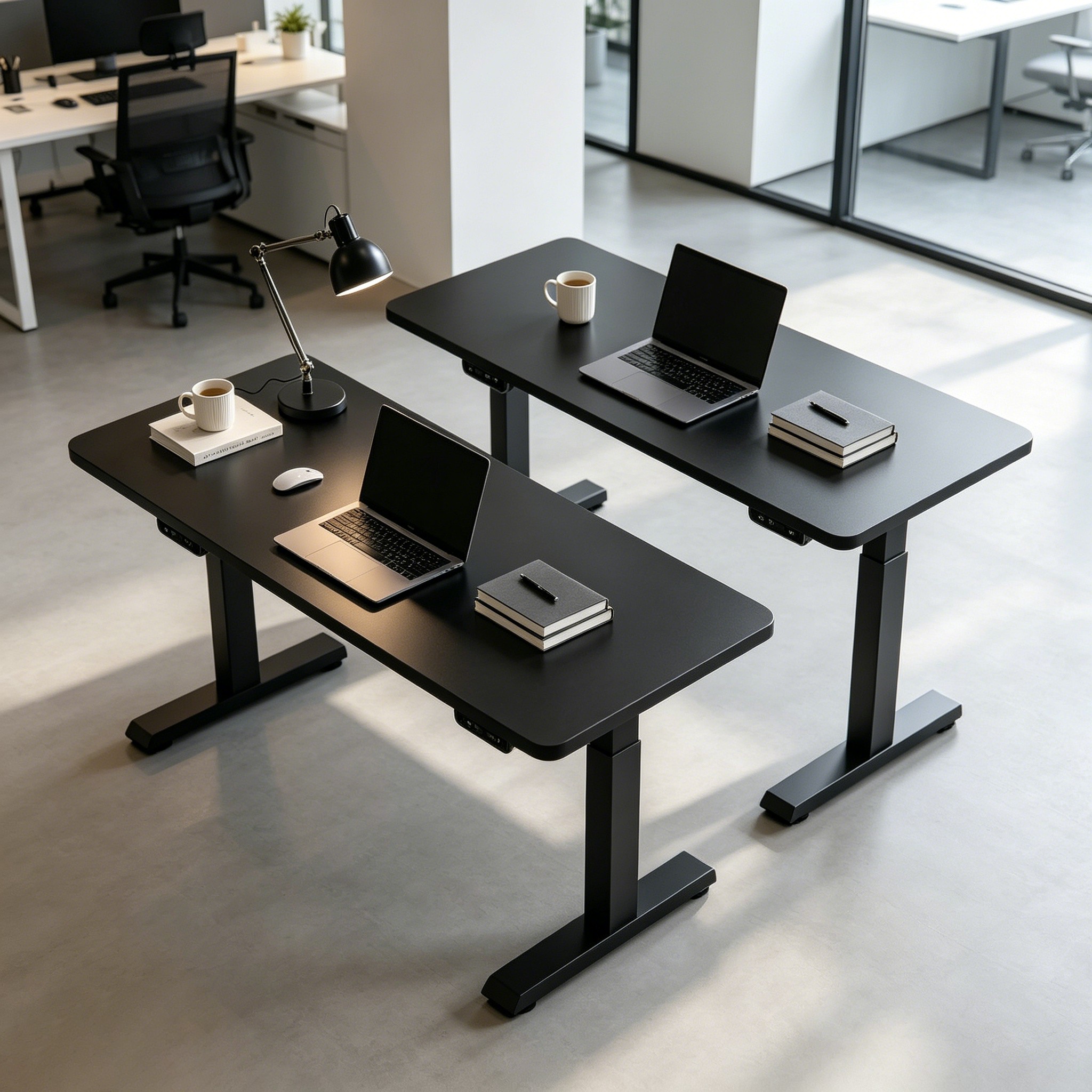 ZY-02 Dual Motor Two-Stage Adjustable Computer Desk with Memory Presets for Corporate Workspace Projects