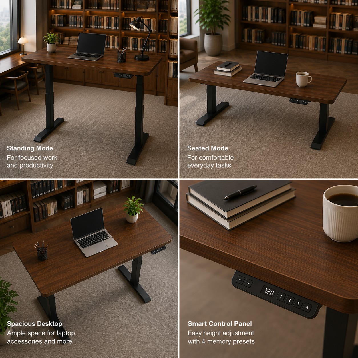 ZY-02 Dual Motor Height Adjustable Workstation with Two-Section Columns and Reliable Lift for B2B Office Projects