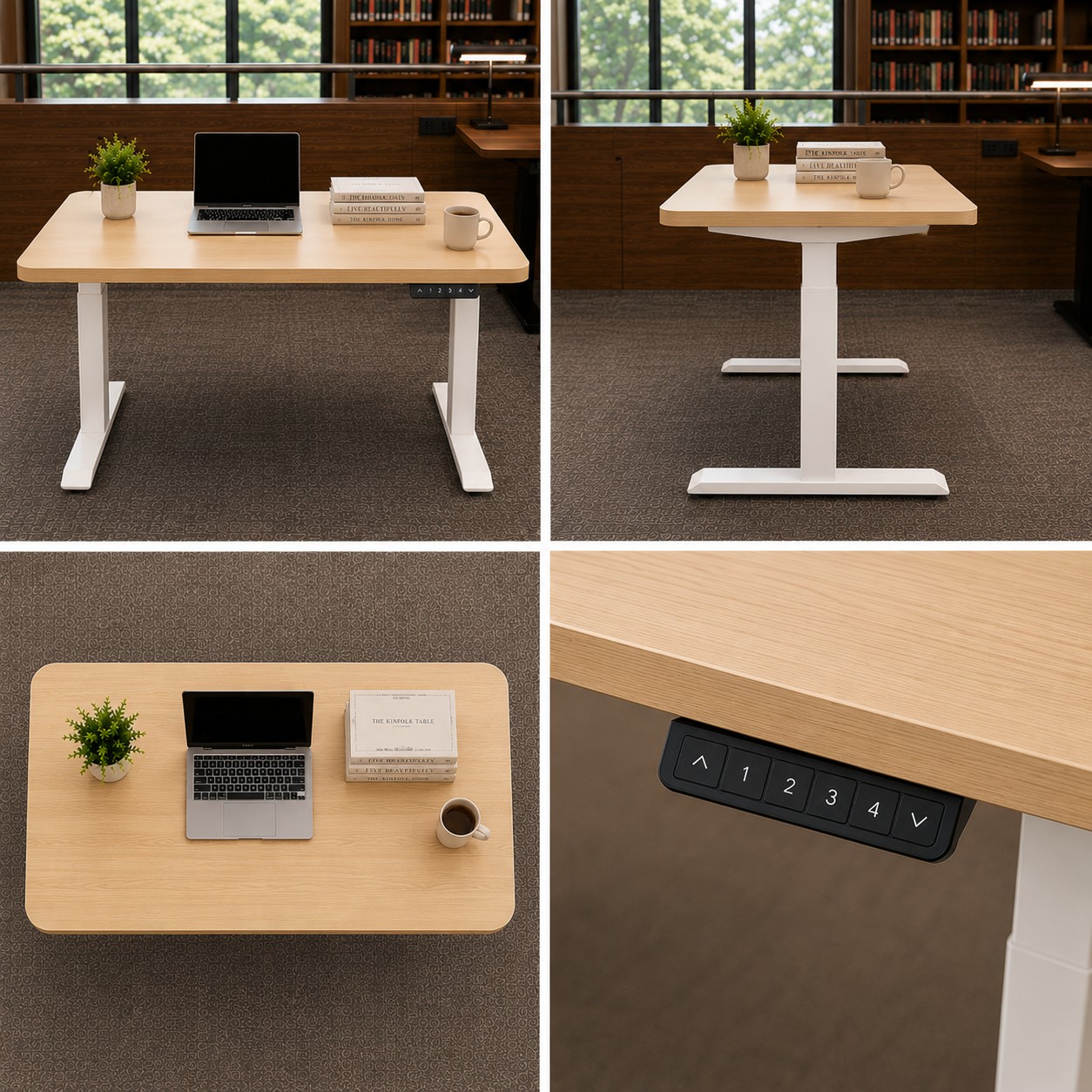 ZY-02 Two-Stage Electric Height Adjustable Desk with Dual Motors and Anti Collision Safety for Enterprise Workspaces