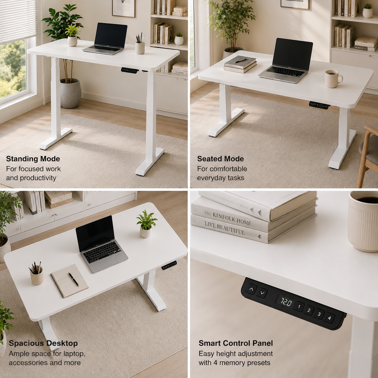 ZY-02 2-Stage Electric Dual Motor Standing Desk with Fast Adjustment and Heavy Duty Stability for Trading Company Projects