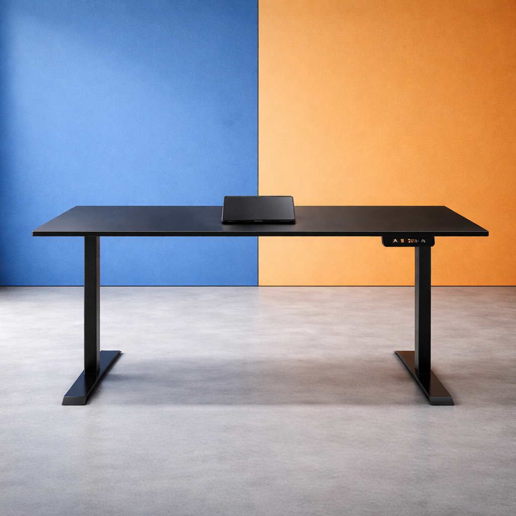 ZY-02 Electric Standing Desk Creative Blue Home Workspace Scene