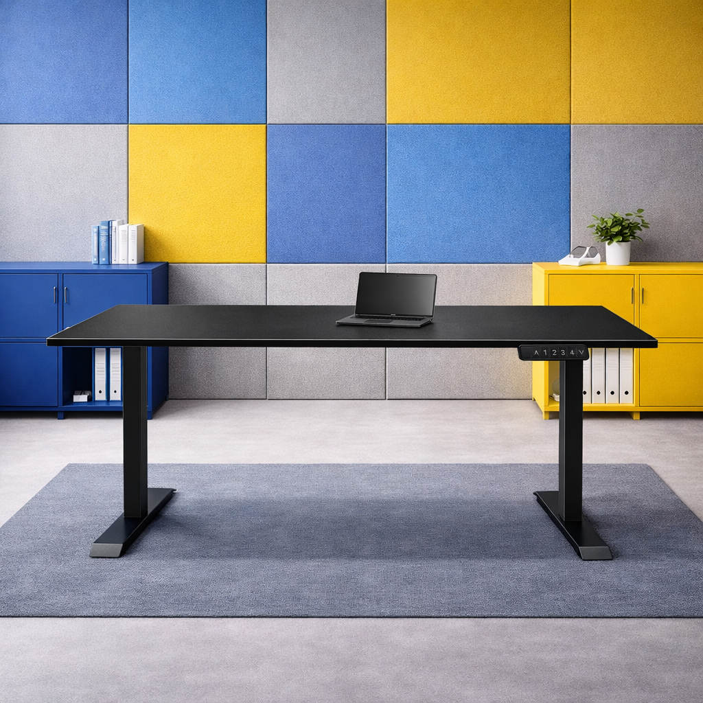 ZY-02 Dual Motor 2-Stage Standing Desk Bright Office Scene