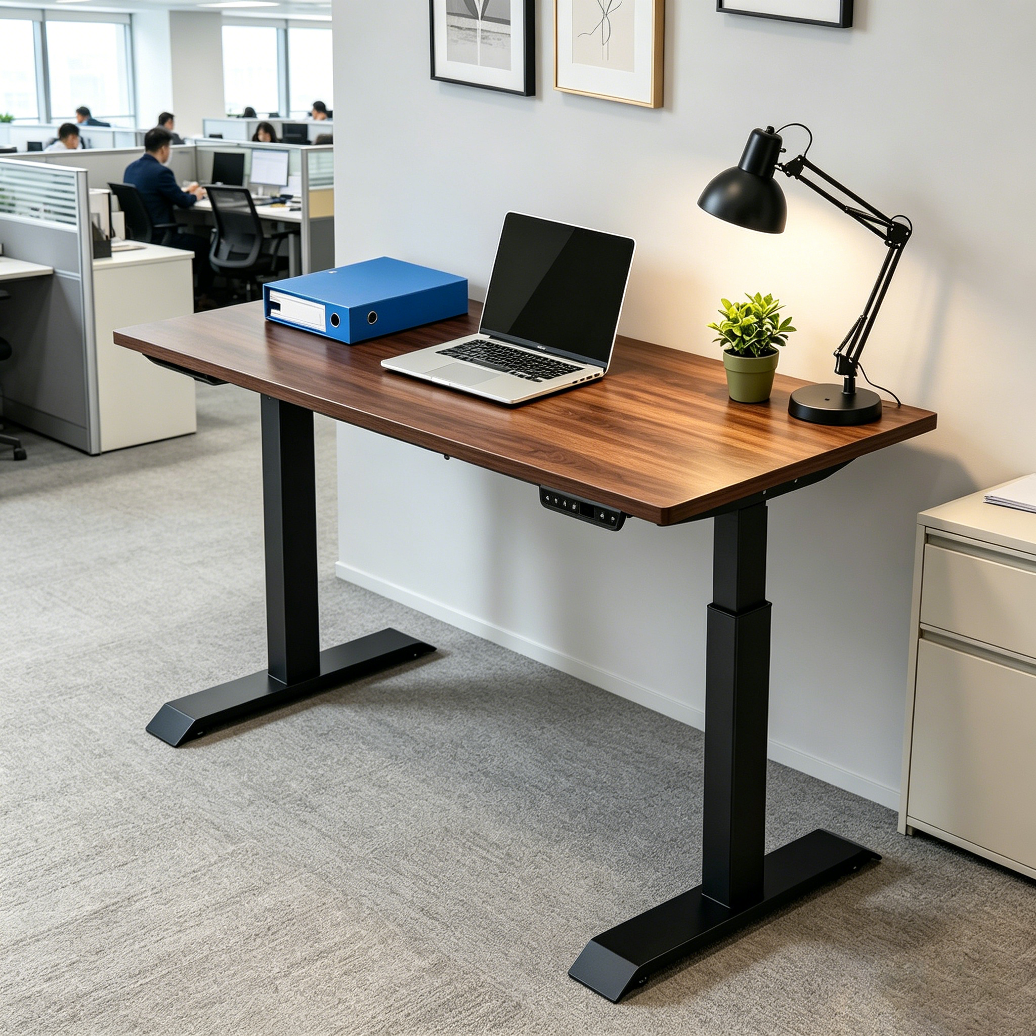 ZY-02 Dual Motor 2 Stage Height Adjustable Desk Premium Black Design for Trade Buyers