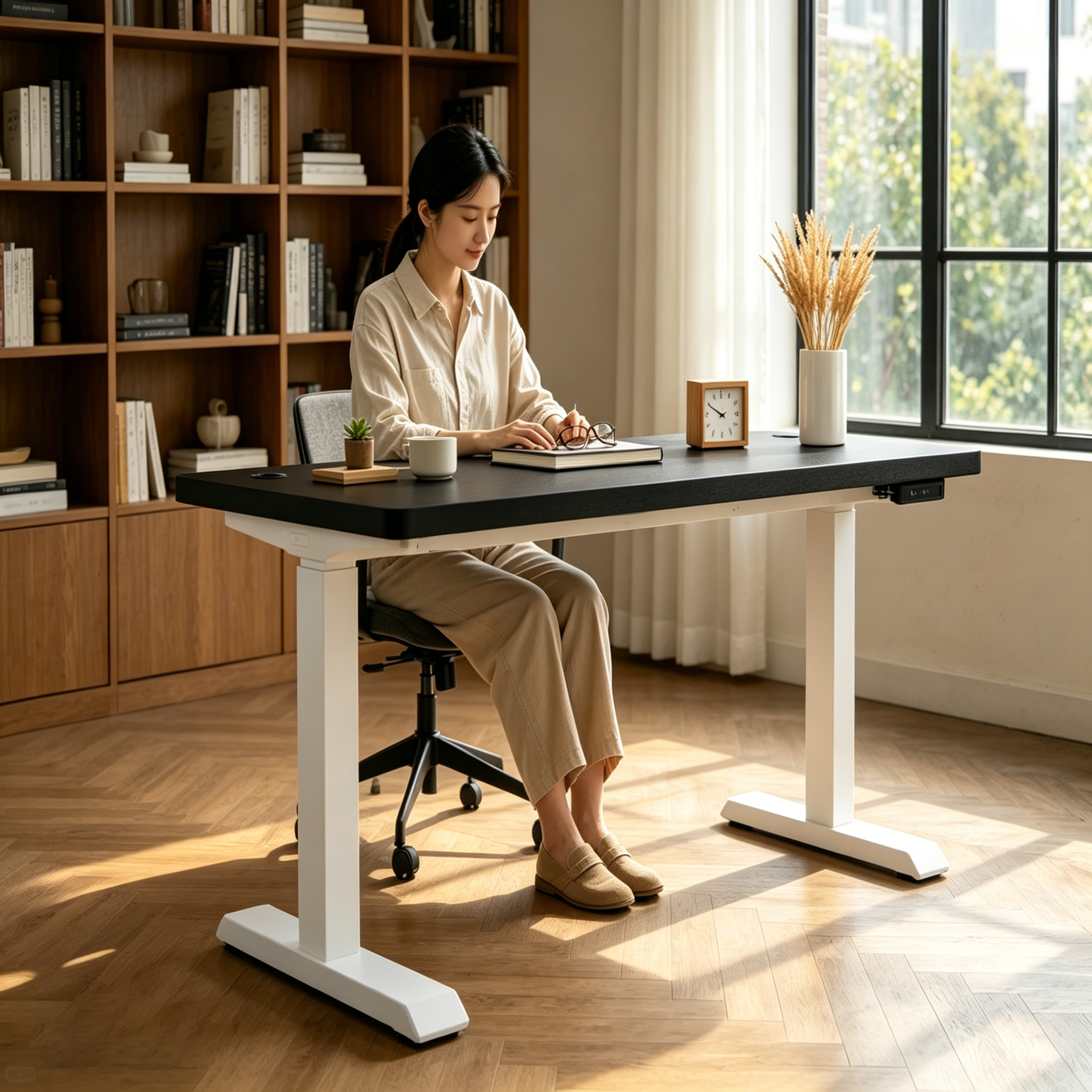 ZY-02 Two Leg Dual Motor Adjustable Standing Table Smooth Operation for Workspace Distributors