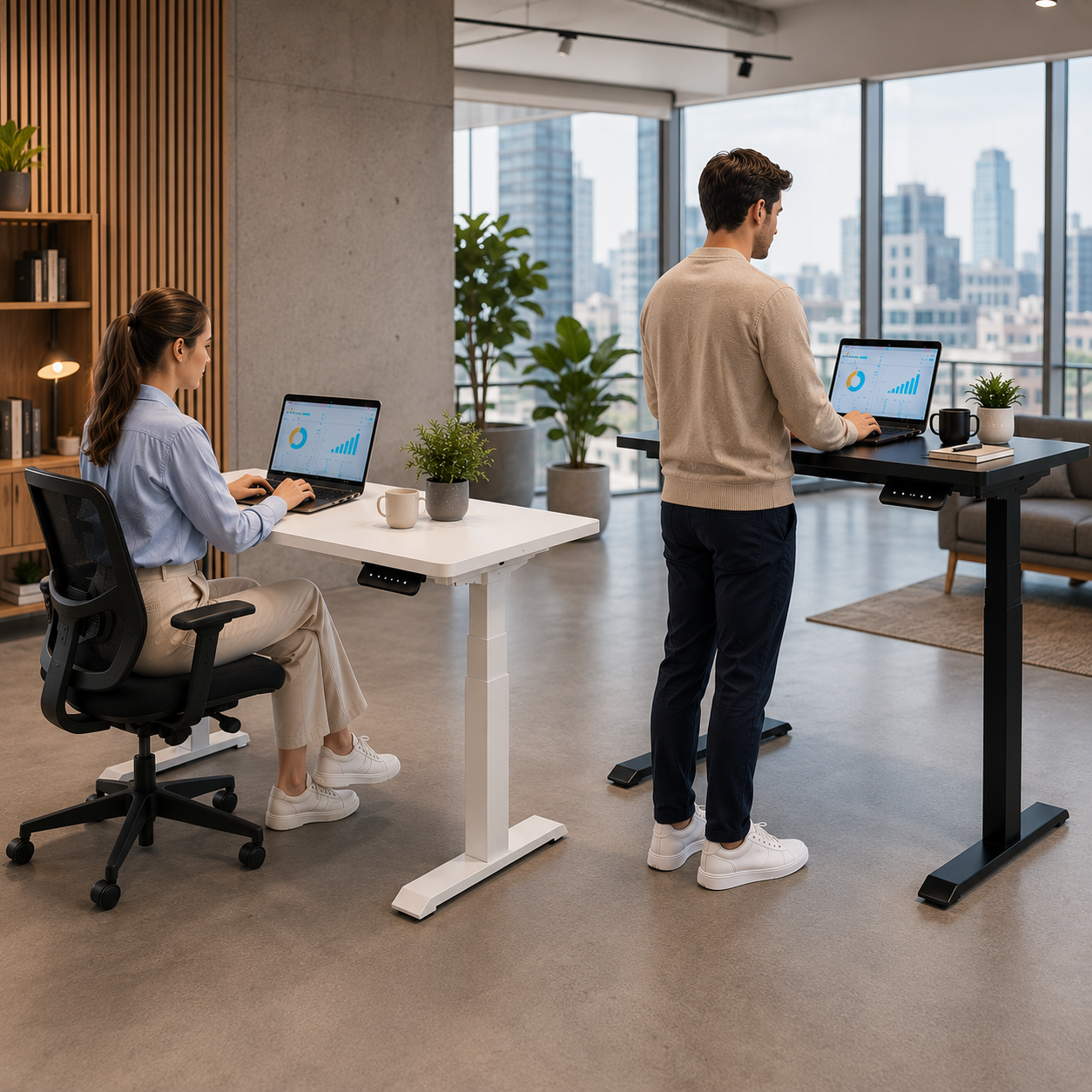 ZY-02 Adjustable Work Desk Dual Motor Efficiency for Large Scale Office Fit Outs