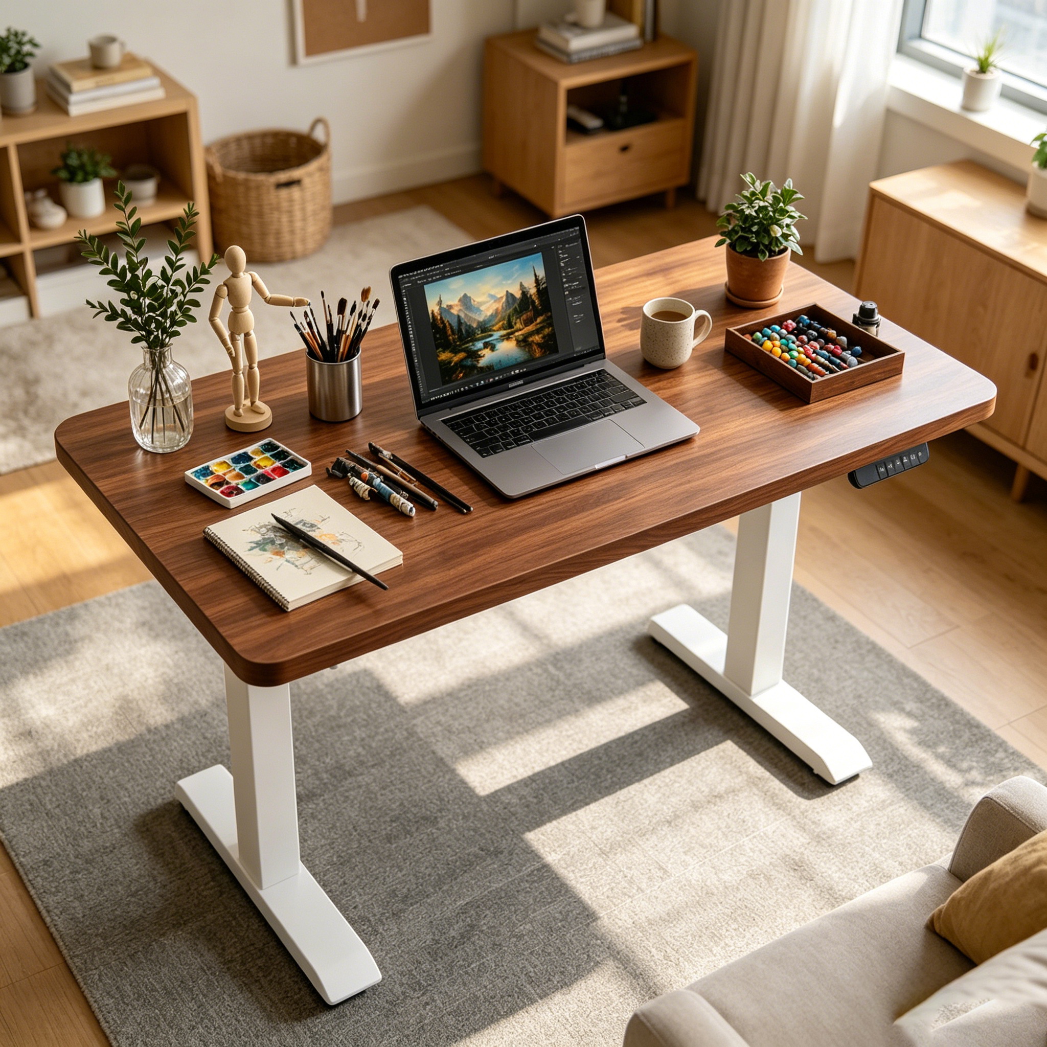 ZY-02 Two-Stage Electric Standing Desk with Dual Motors and Enhanced Load Capacity for B2B Procurement