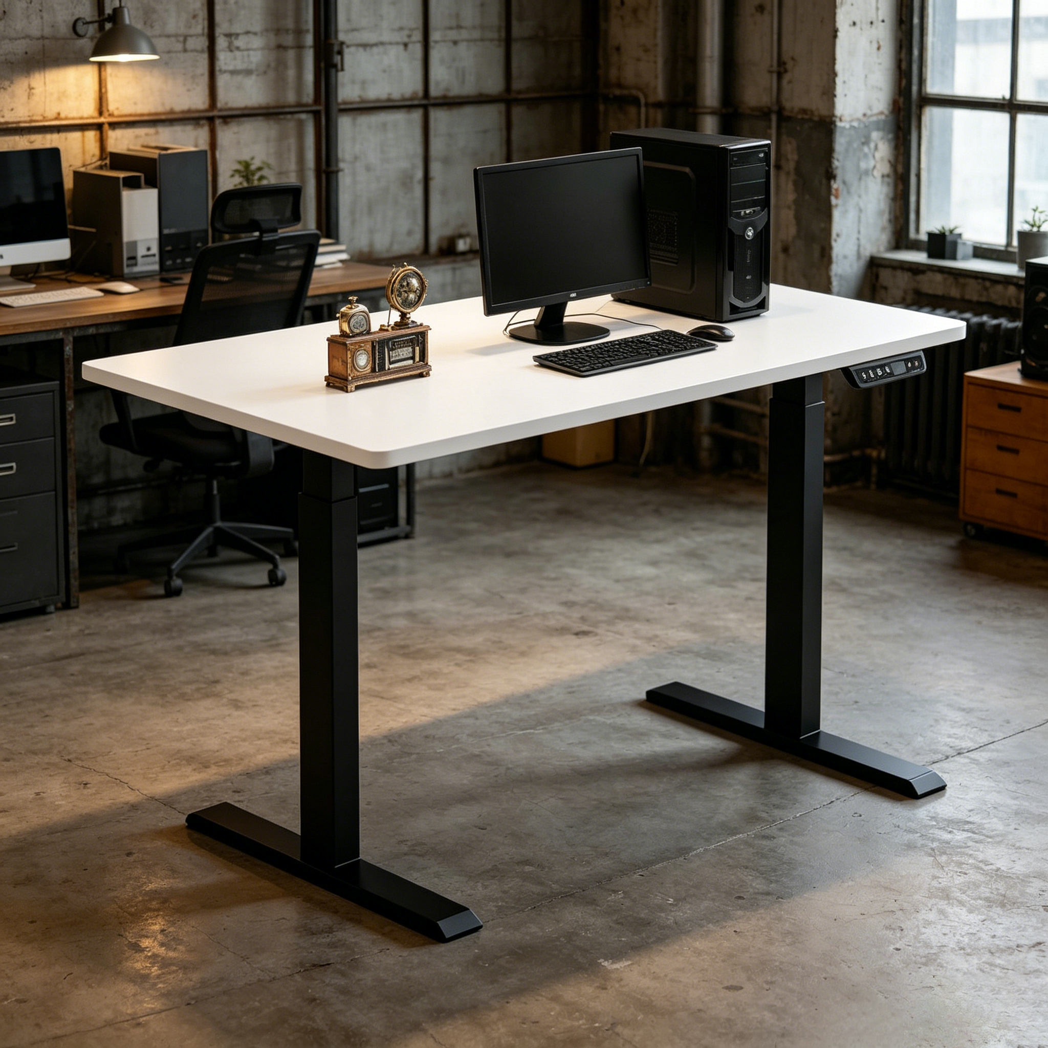 ZY-02 Adjustable Dual Motor Workstation Desk with Smart Memory Function for Technology Companies