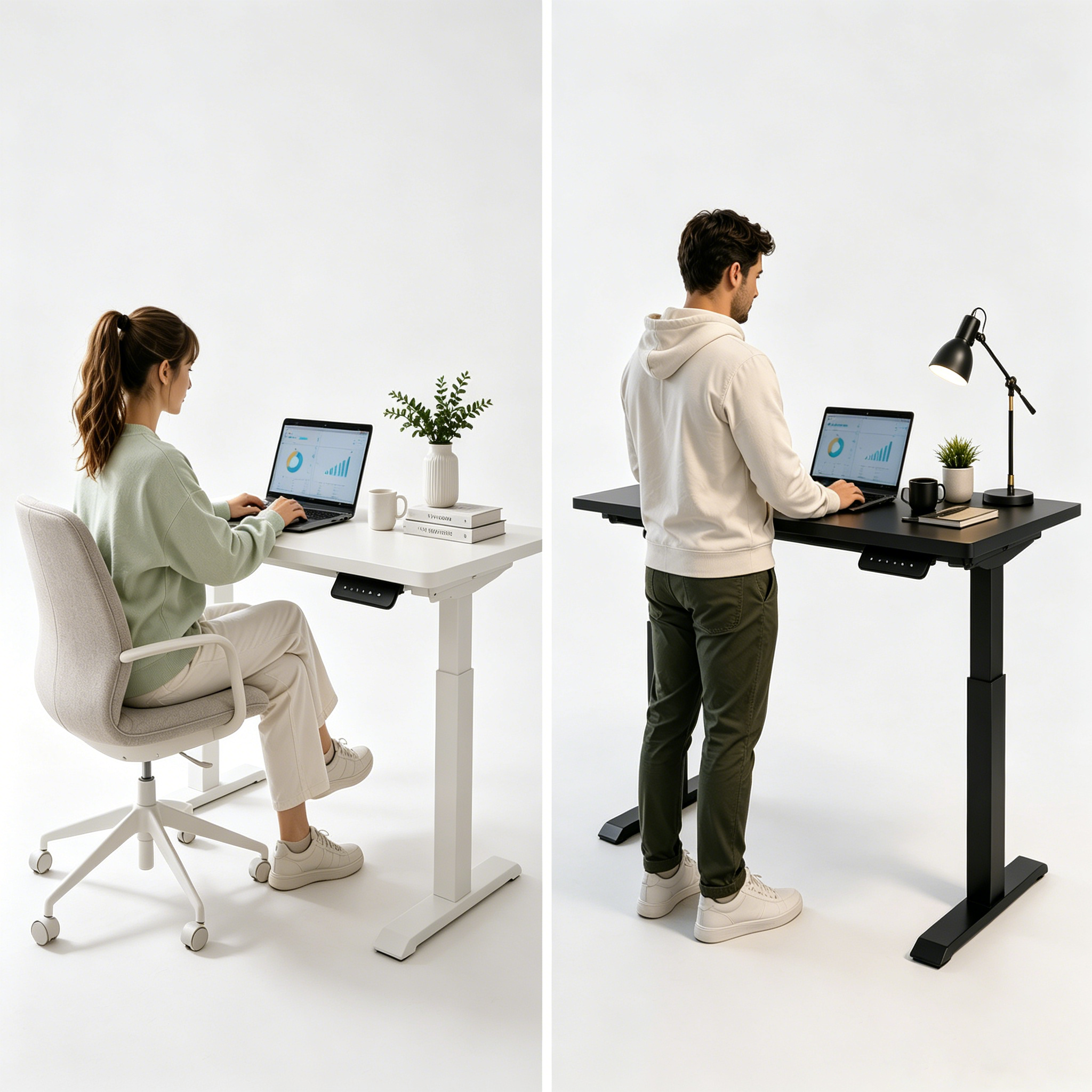 ZY-02 Commercial Standing Desk Two Stage Dual Motor Frame for Dealers