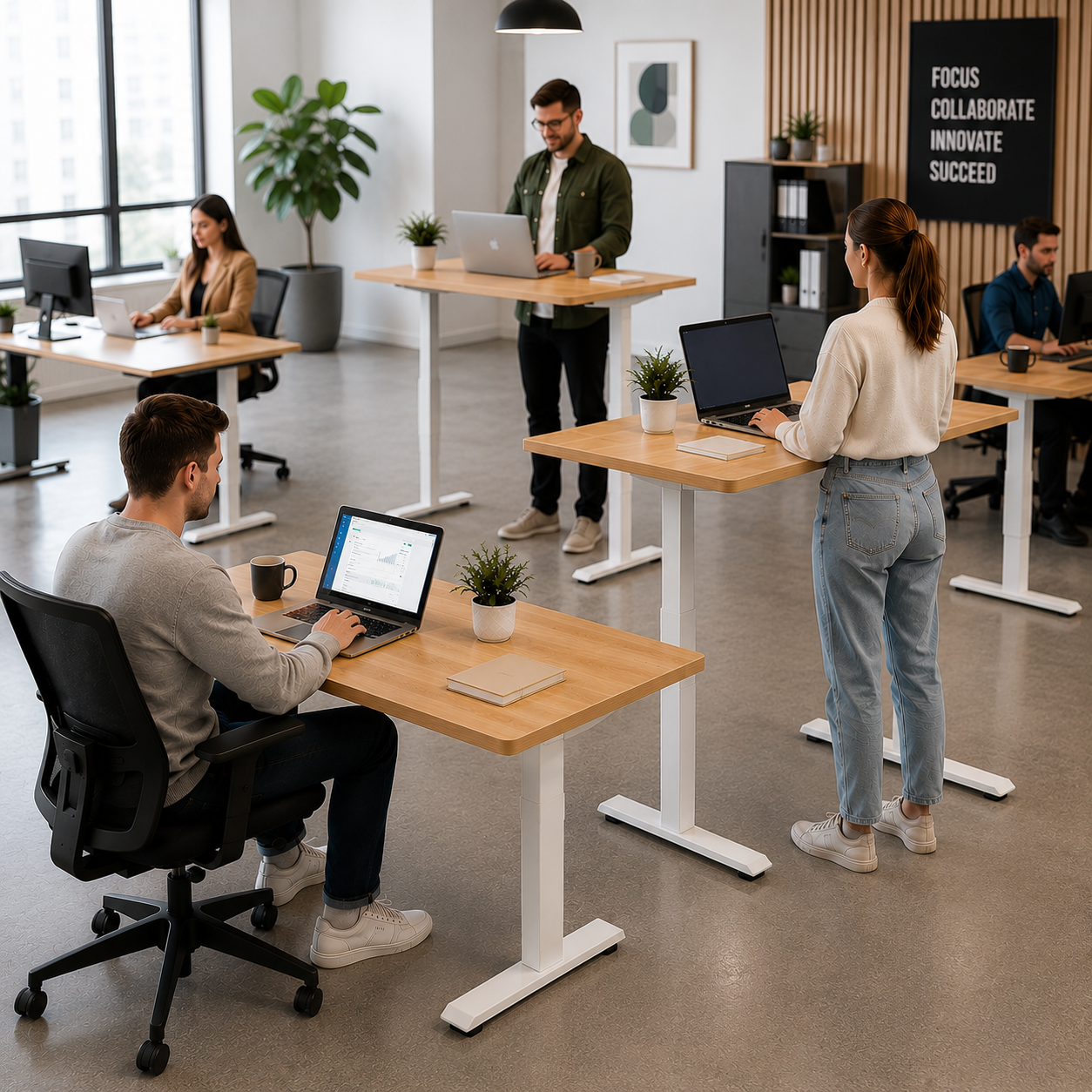 ZY-02 Height Adjustable Office Desk Dual Motor Stability for Corporate Procurement
