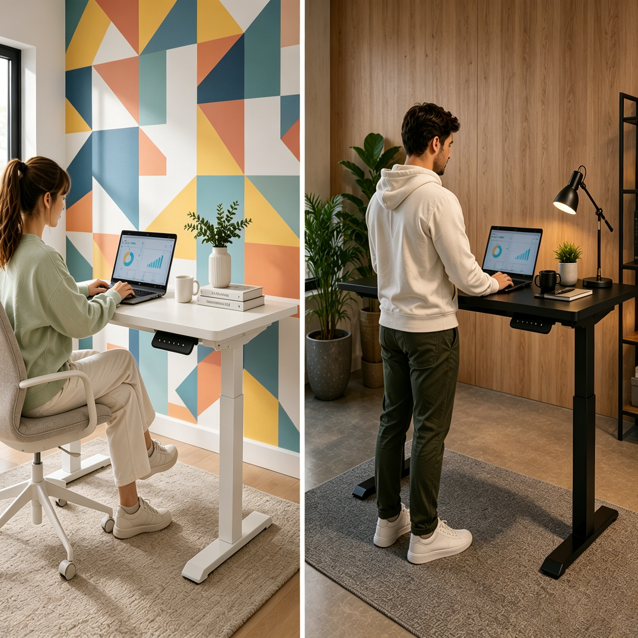ZY-02 Two Stage Dual Motor Standing Desk Fast Height Adjustment Stable Office Workstations