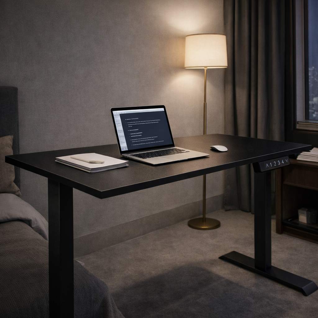 ZY-02 Dual Motor 2-Stage Standing Desk Photography Editing Workstation with Precision Stability for Studio