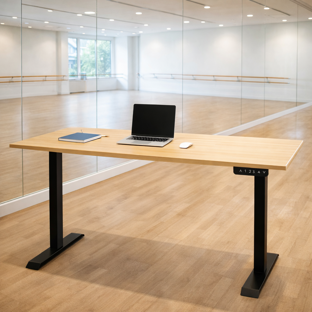 ZY-02 Dual Motor 2-Stage Standing Desk Minimalist Black Home Workspace with Quiet Lift Technology