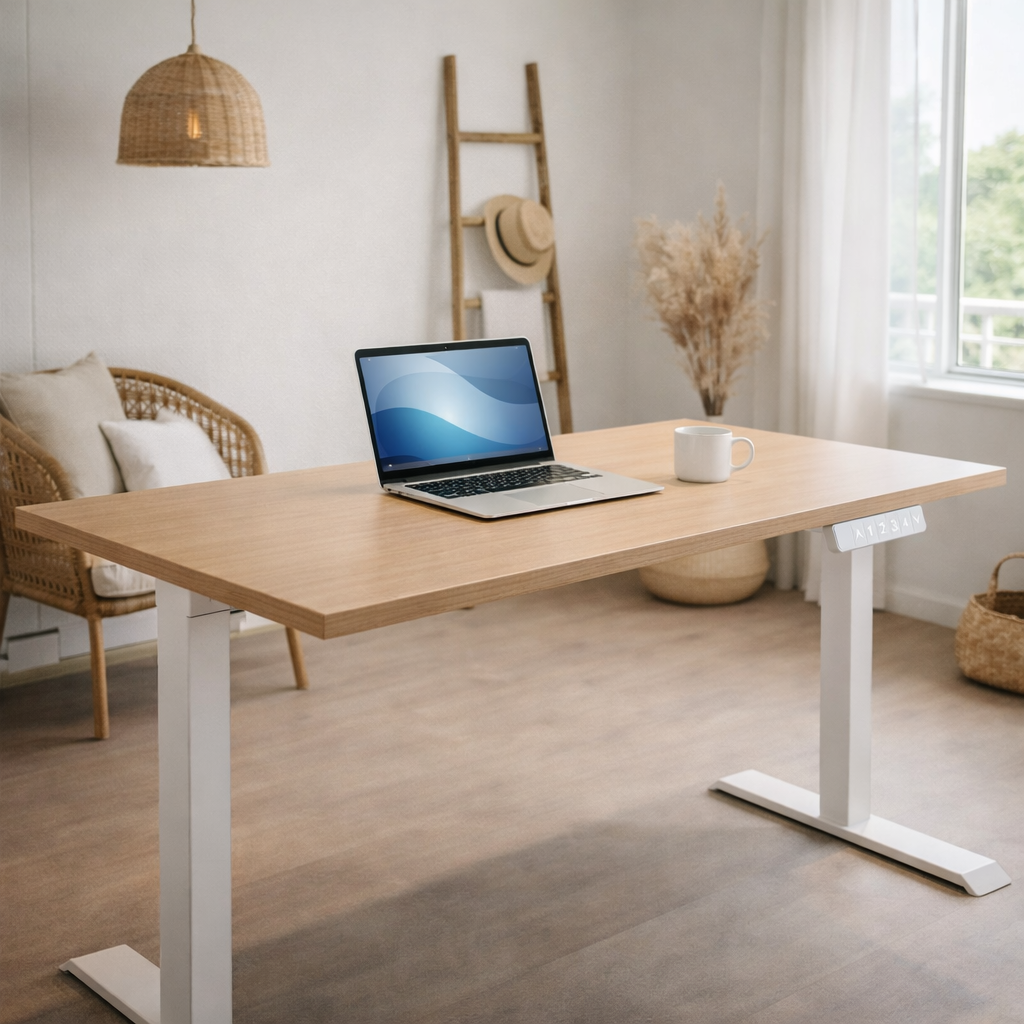 ZY-02 Dual Motor 2-Stage Electric Standing Desk for Office Showroom Smart Height Adjustable Workstation