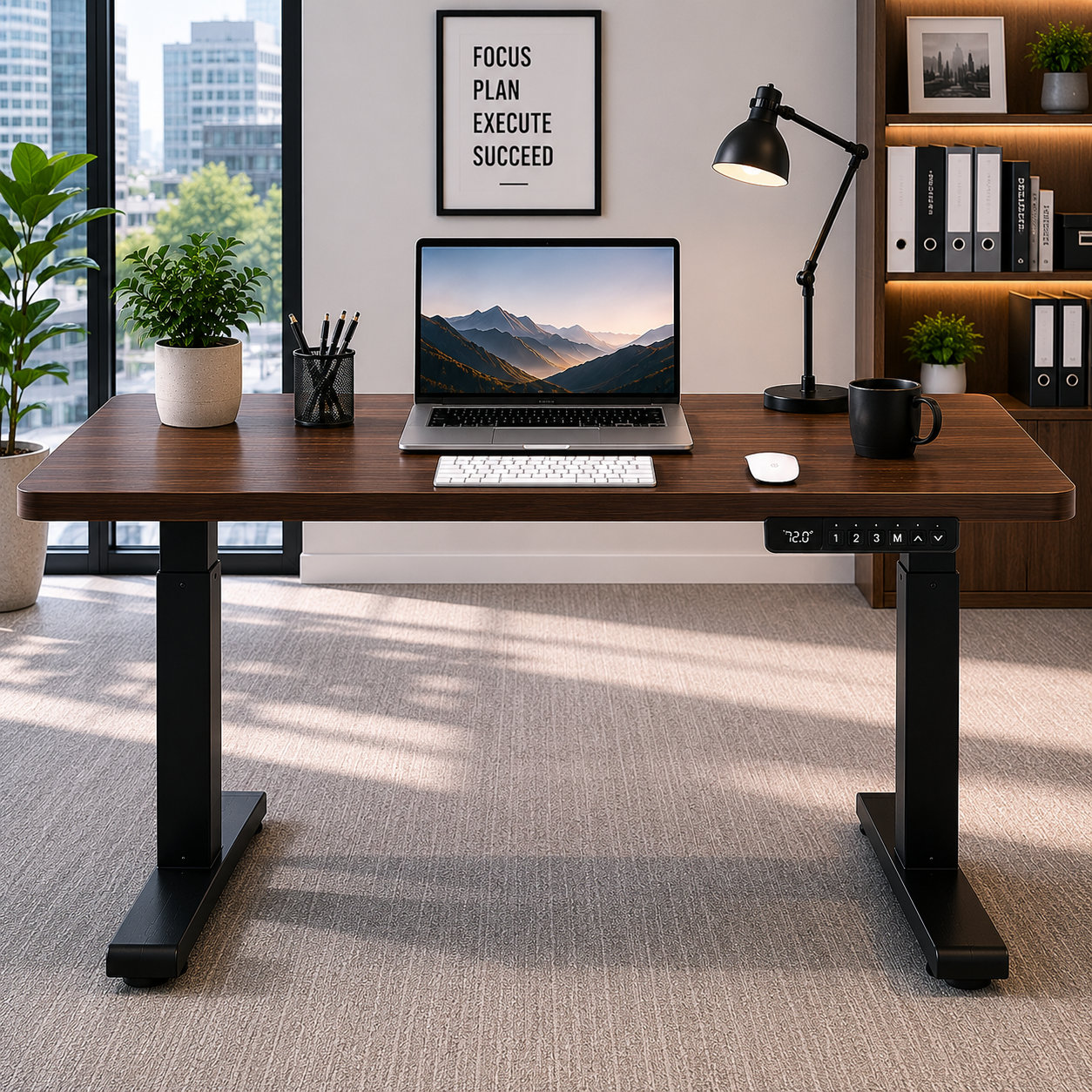ZY-02 2-Stage Dual Motor Standing Desk with BIFMA Ready Stability and Memory Control for Enterprise Offices