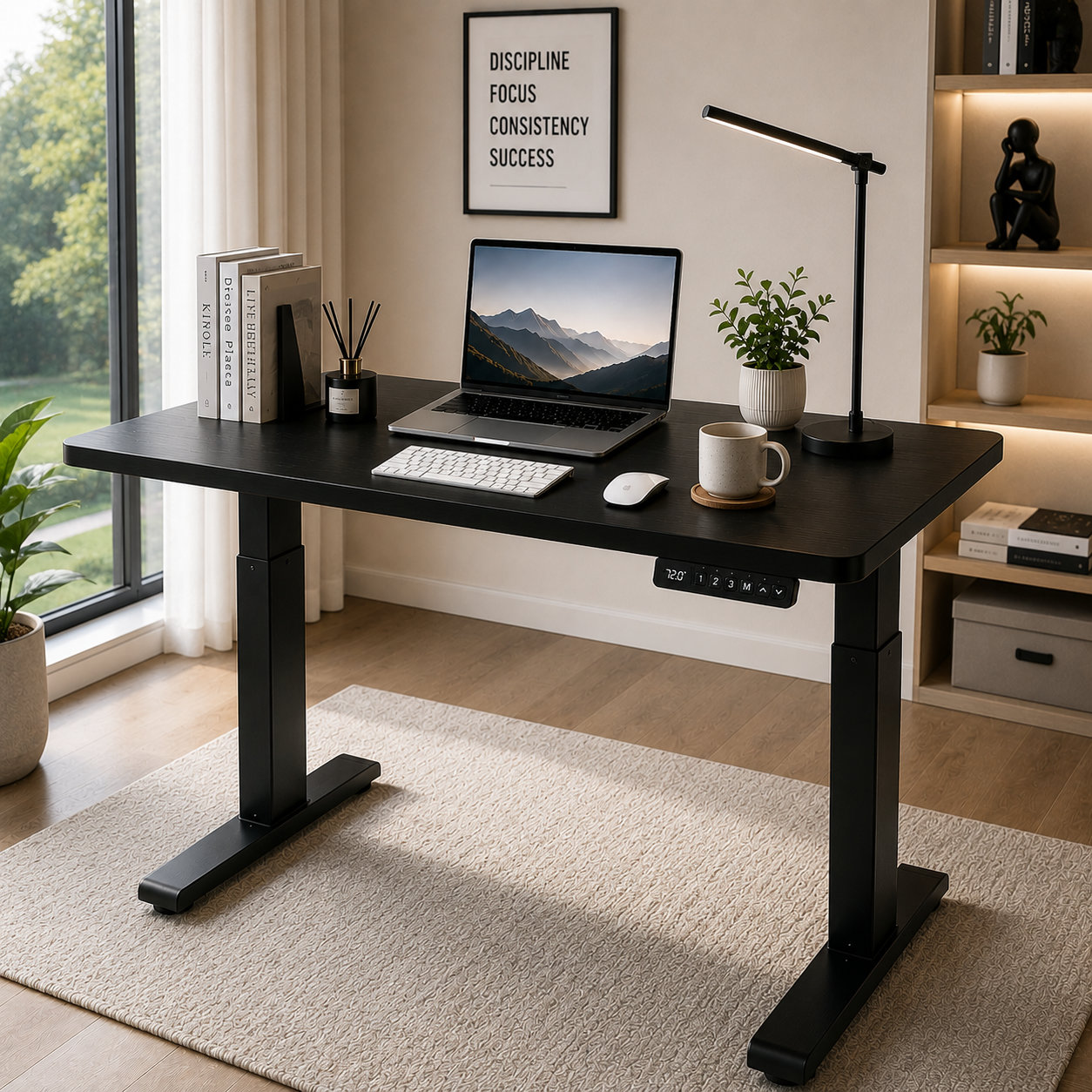 ZY-02 2-Stage Dual Motor Electric Desk with Heavy Duty Load Capacity for Executive Workstations
