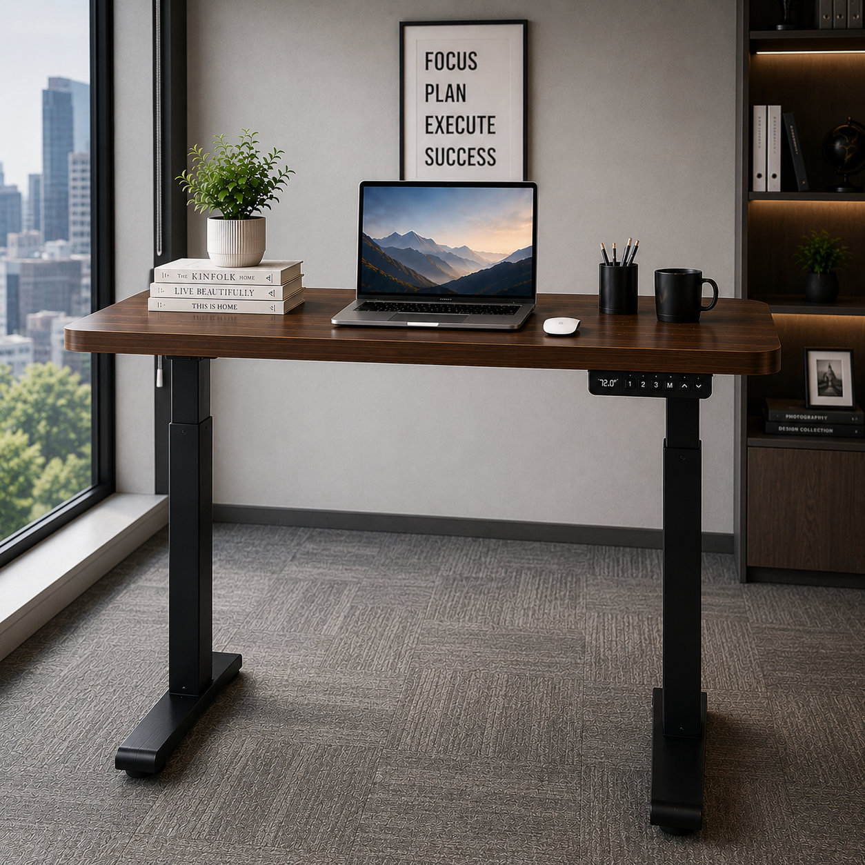 ZY-02 2-Stage Dual Motor Electric Sit Stand Desk with OEM ODM Manufacturing Support for Global Distributors