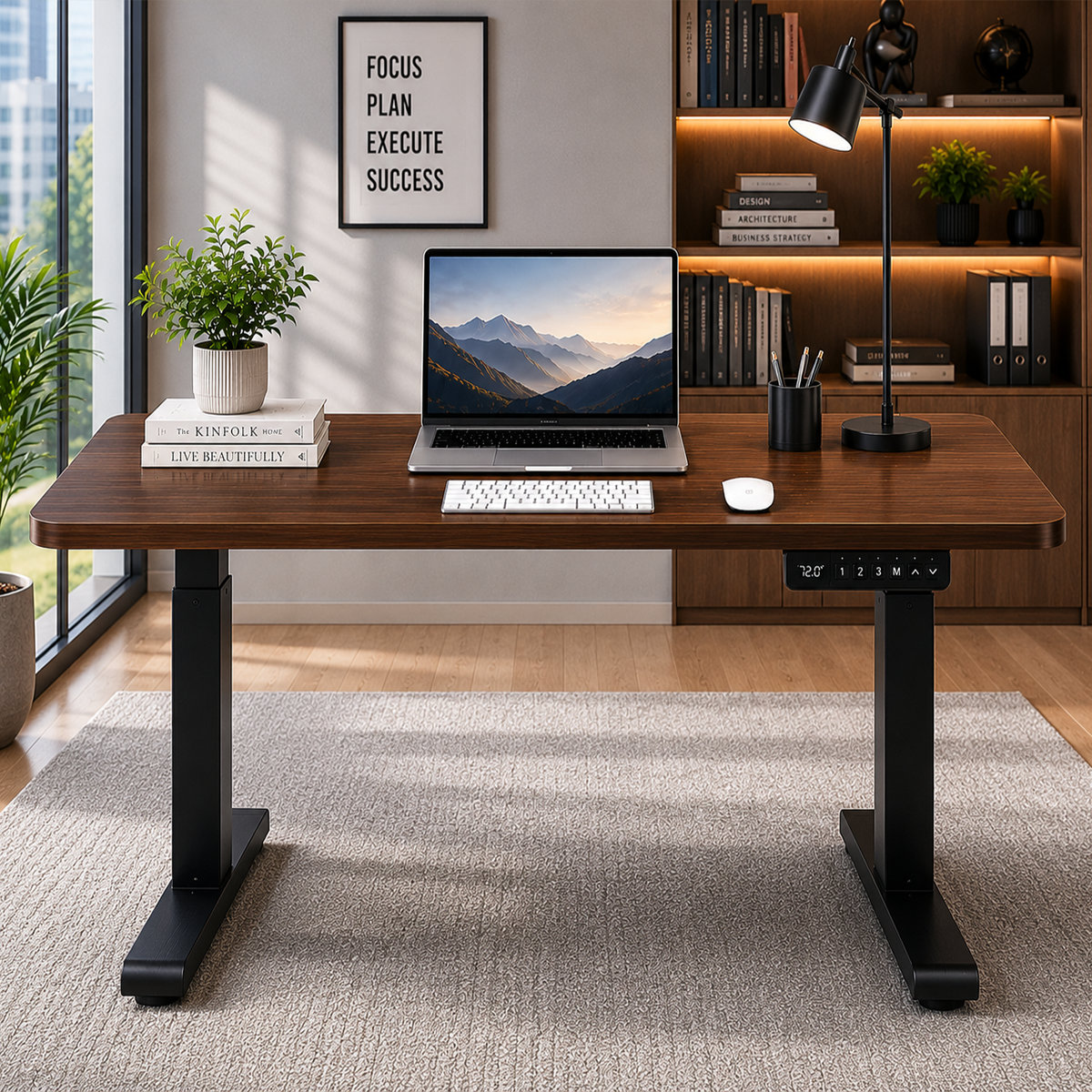 ZY-02 Electric Height Adjustable Table Dual Motor 2-Stage System for Executive Workstations