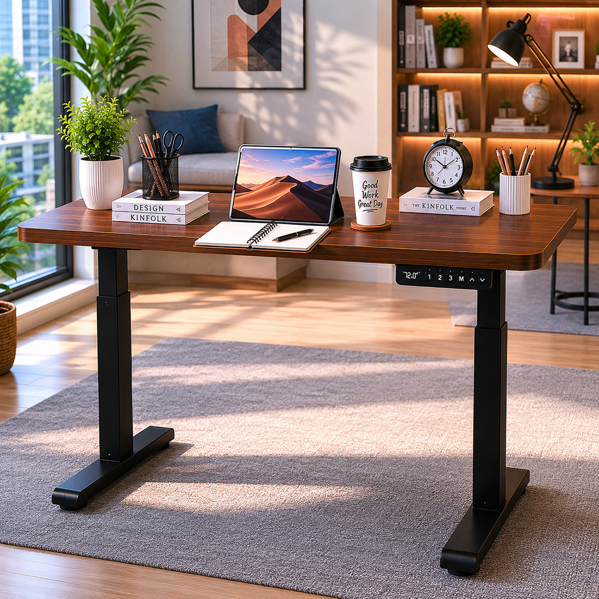 ZY-02 2-Stage Dual Motor Standing Desk with Memory Preset Control for Corporate Offices