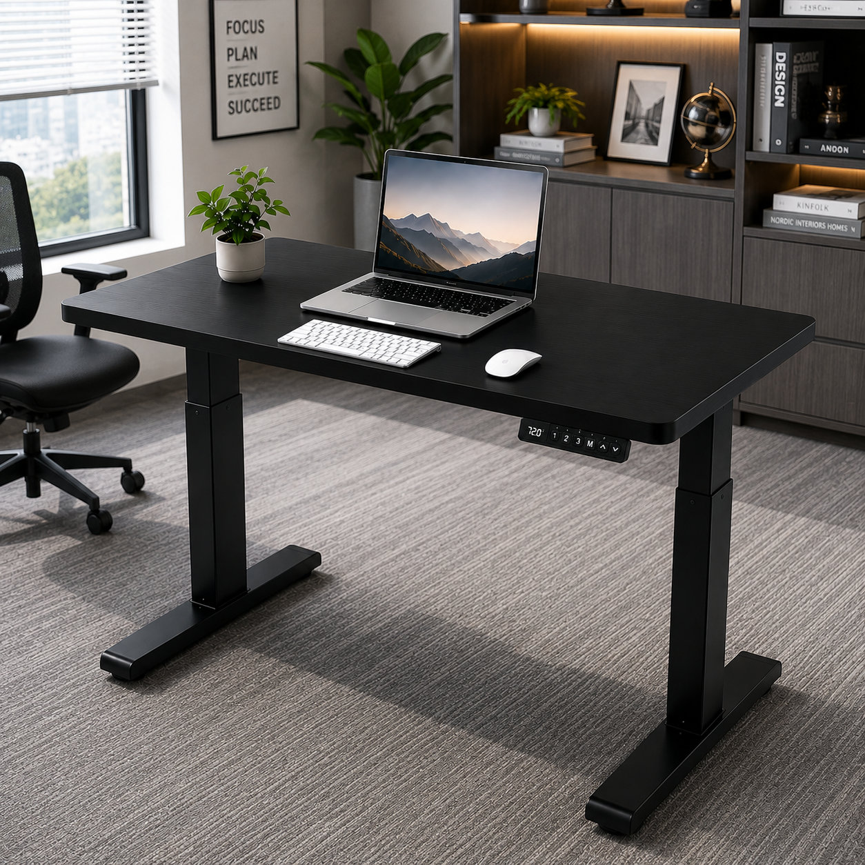 ZY-02 2-Stage Dual Motor Adjustable Desk with Synchronized Lift Technology for Financial Offices