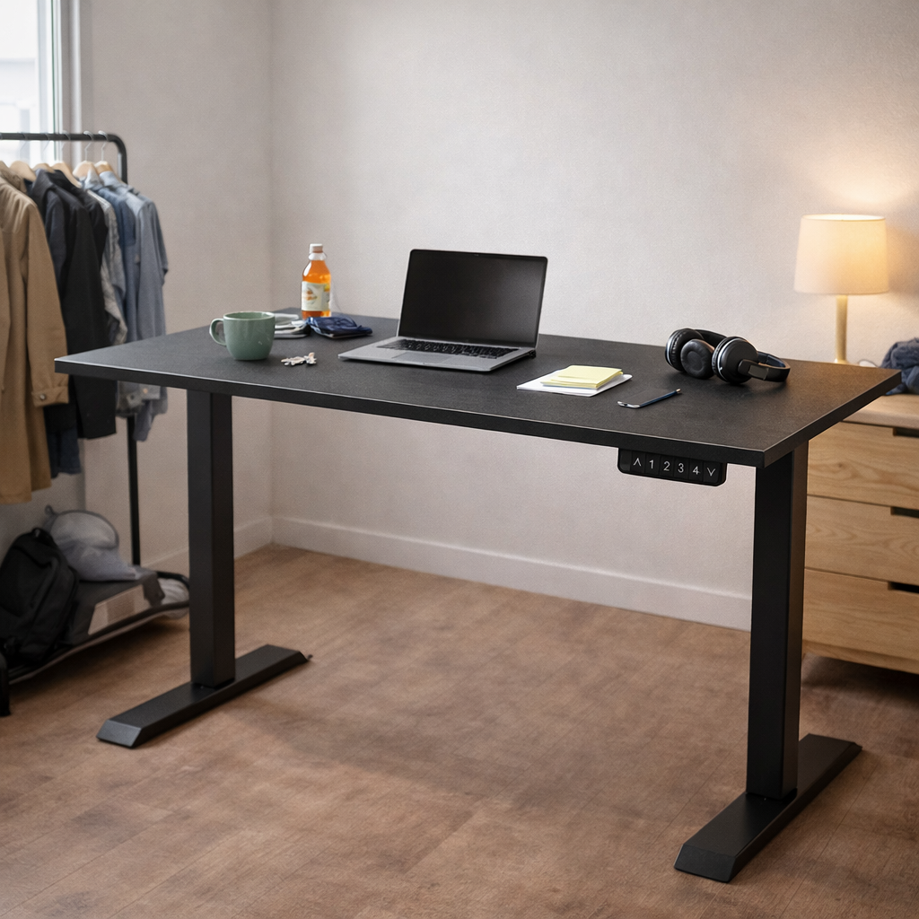ZY-02 Dual Motor Electric Desk – White Finish, Smooth Two-Stage Lift, Home & Office Productivity