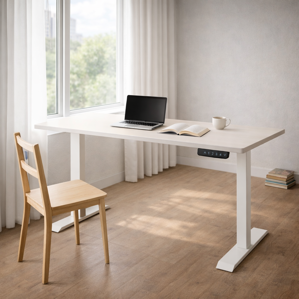 ZY-02 Dual Motor 2-Stage Electric Height Adjustable Standing Desk – Smooth Adjustable Height, Sturdy Design, Multi-Scenario Workspace