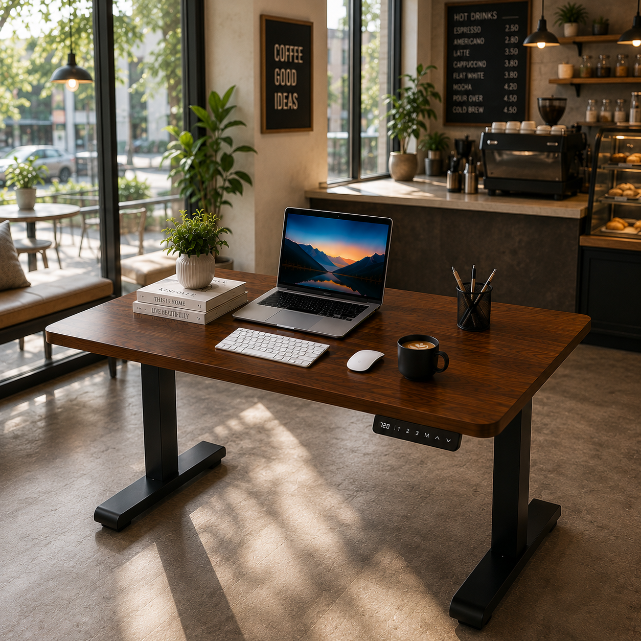 ZY-02 2-Stage Dual Motor Smart Standing Desk with Digital Controller for Modern Business Centers