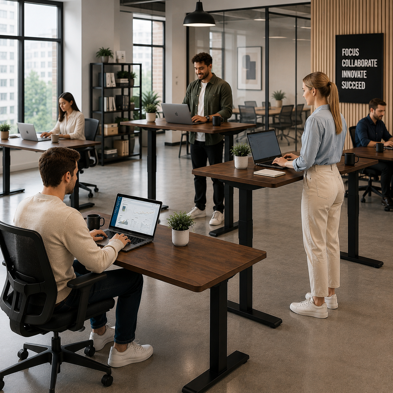 ZY-02 2-Stage Dual Motor Height Rising Desk with Advanced Control Panel for Enterprise Procurement