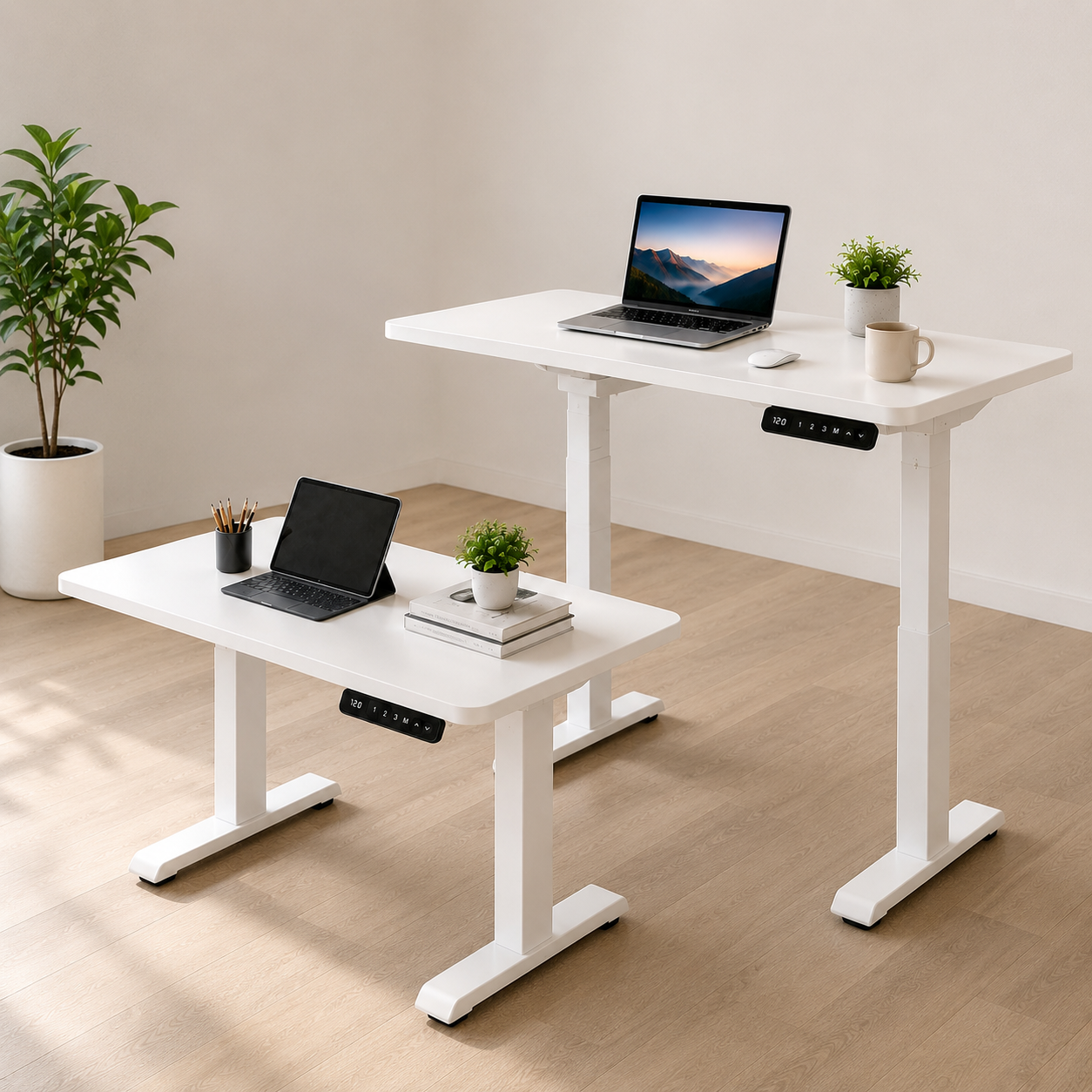 ZY-02 2-Stage Dual Motor Black Electric Standing Desk with Minimalist Design for Open Office Layouts