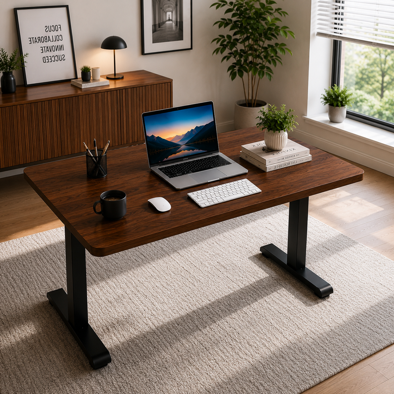 ZY-02 2-Stage Dual Motor Adjustable Office Workbench with Ergonomic Comfort for Administrative Departments