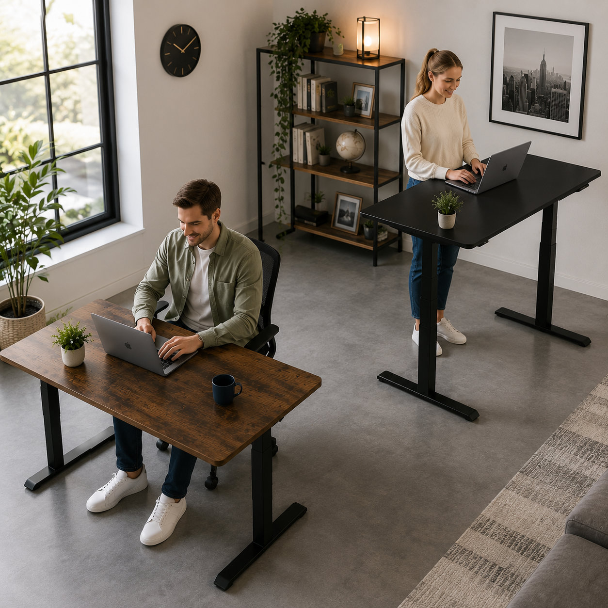 ZY-02 Two-Stage Dual Motor Ergonomic Standing Worktable with Bulk Order Value for Furniture Traders