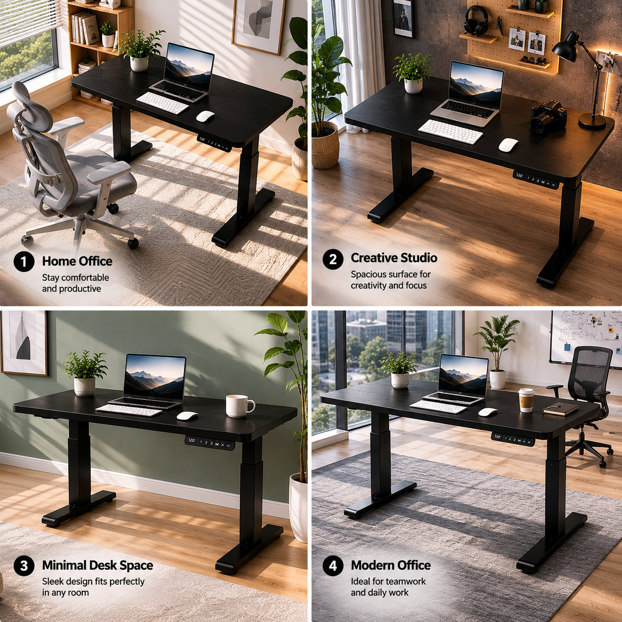 ZY-02 Two-Stage Dual Motor Computer Standing Desk with Heavy Duty Support for IT Offices