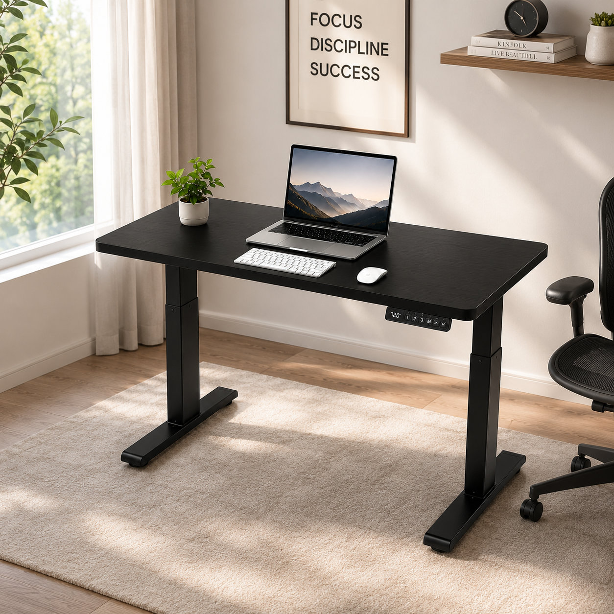 ZY-02 Two-Stage Dual Motor Height Adjustable Desk with Ergonomic Design for Hybrid Workspaces