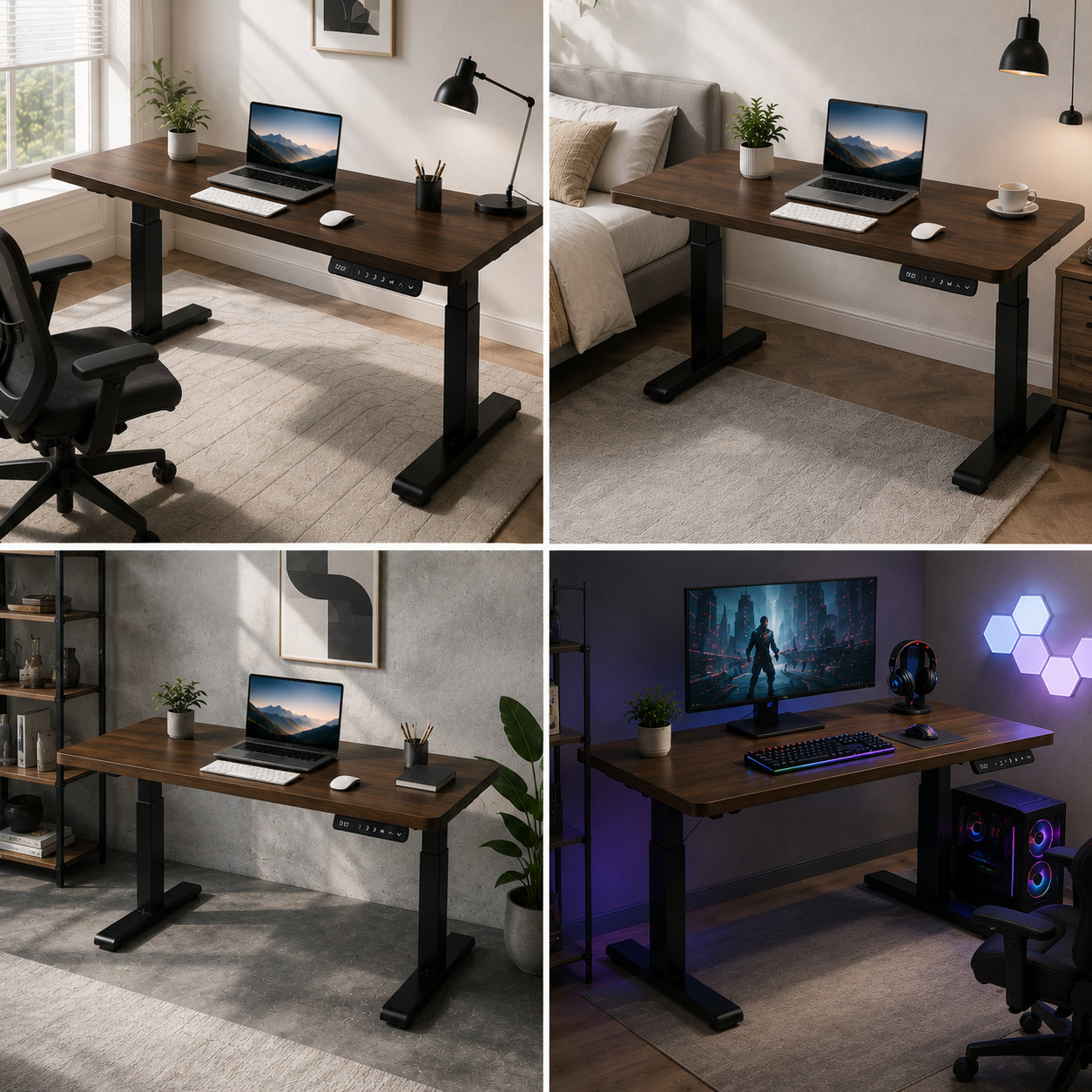 ZY-02 Two-Stage Dual Motor Sit Stand Desk with Smooth Lifting for Commercial Offices