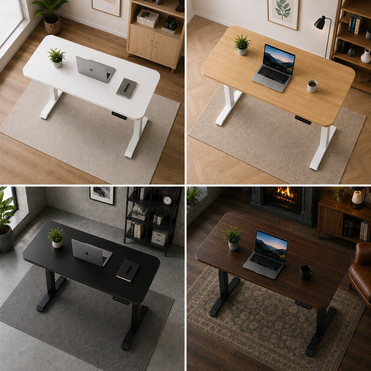 ZY-02 Two-Stage Dual Motor Adjustable Office Desk with Stable Frame for Enterprise Workstations