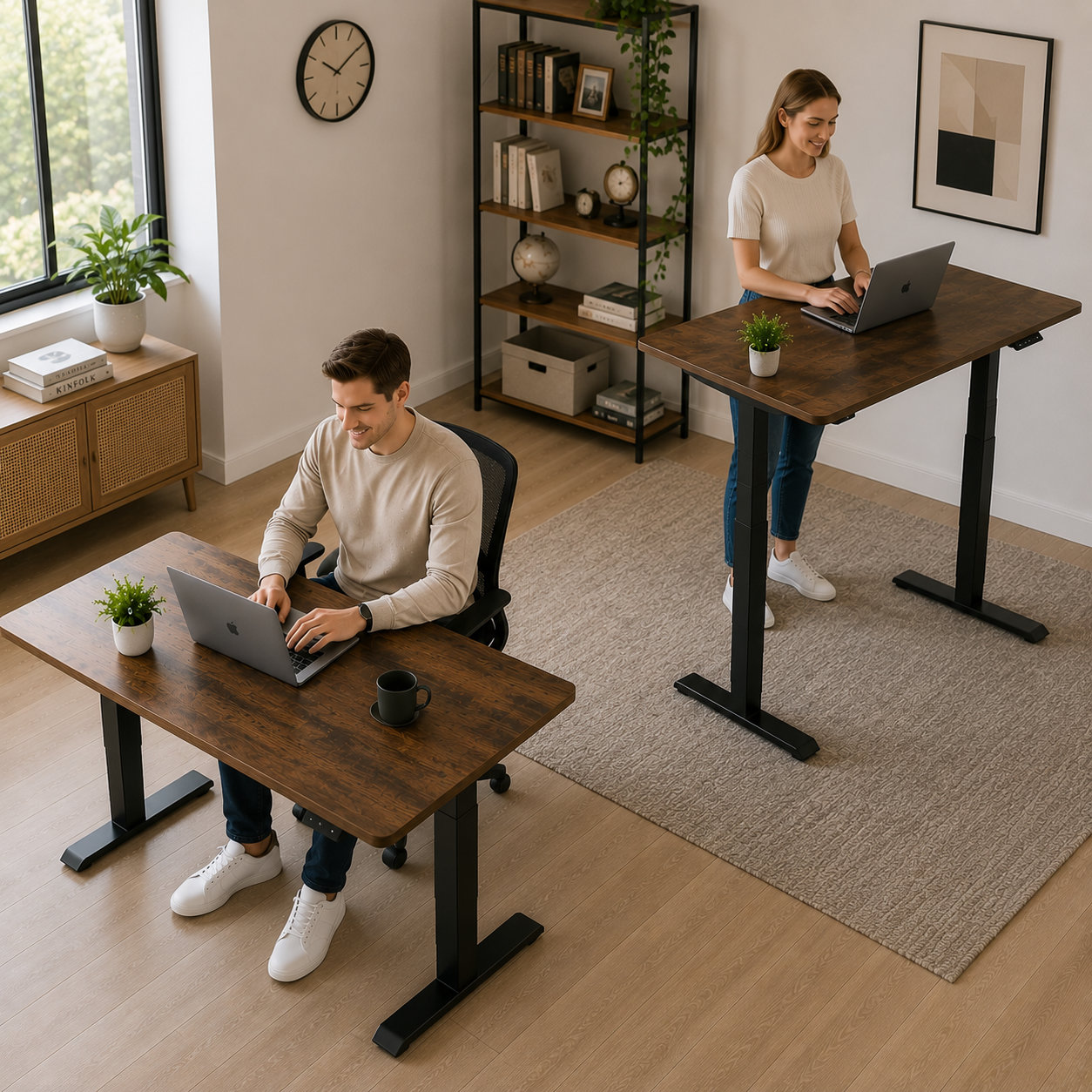 ZY-02 Two-Stage Dual Motor Executive Standing Desk with Memory Presets for Corporate Headquarters