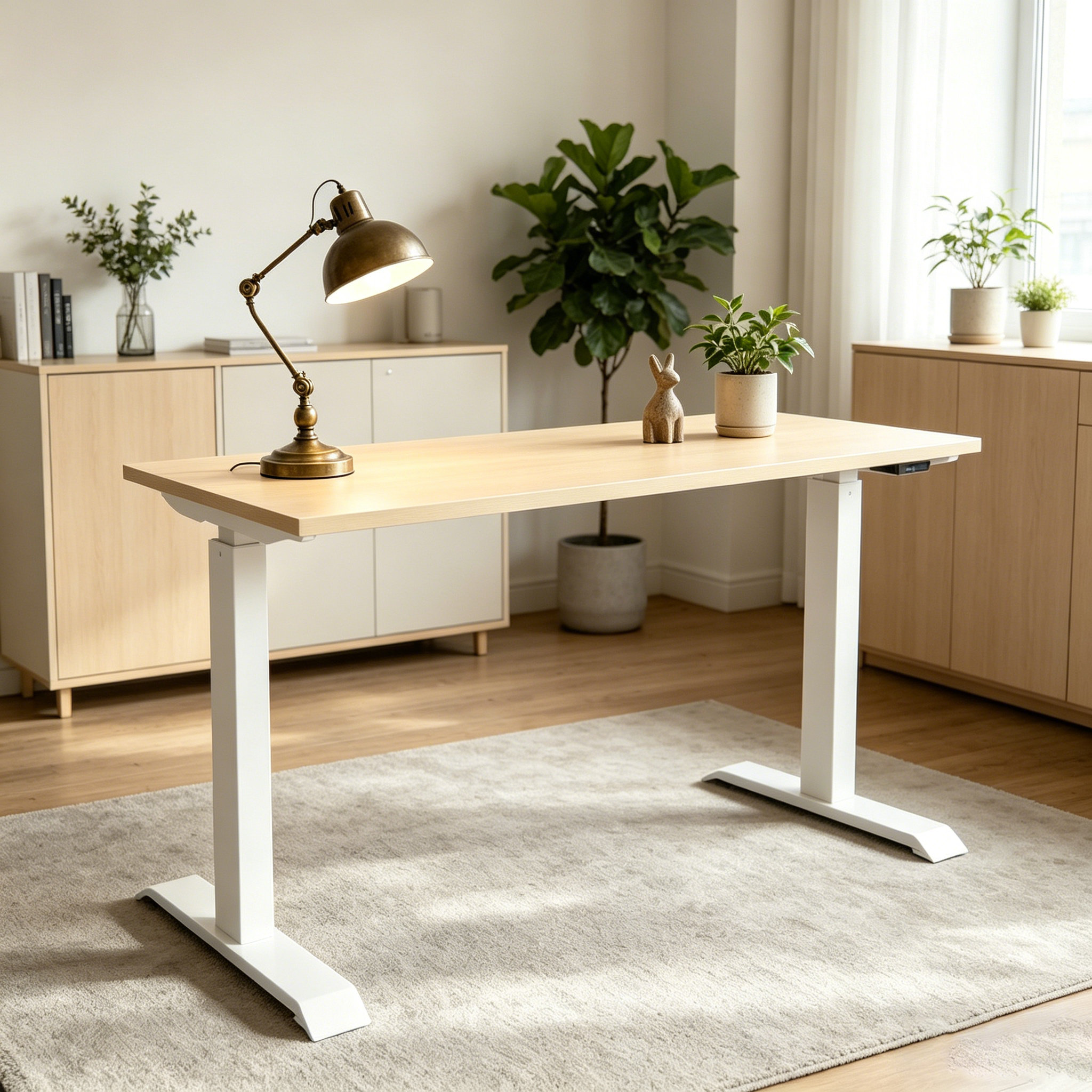 ZY-02 Two-Stage Dual Motor Sit Stand Office Table with Durable Steel Frame for Project Buyers