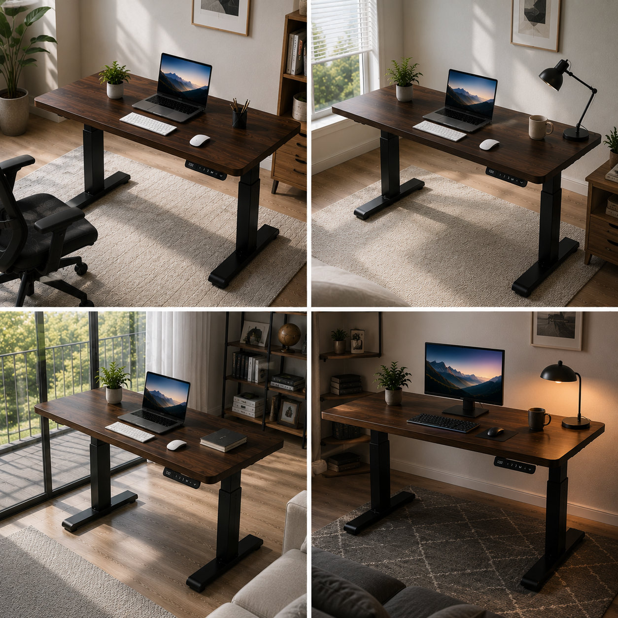 ZY-02 Two-Stage Dual Motor Smart Standing Desk with Preset Keypad for Ergonomic Office Programs