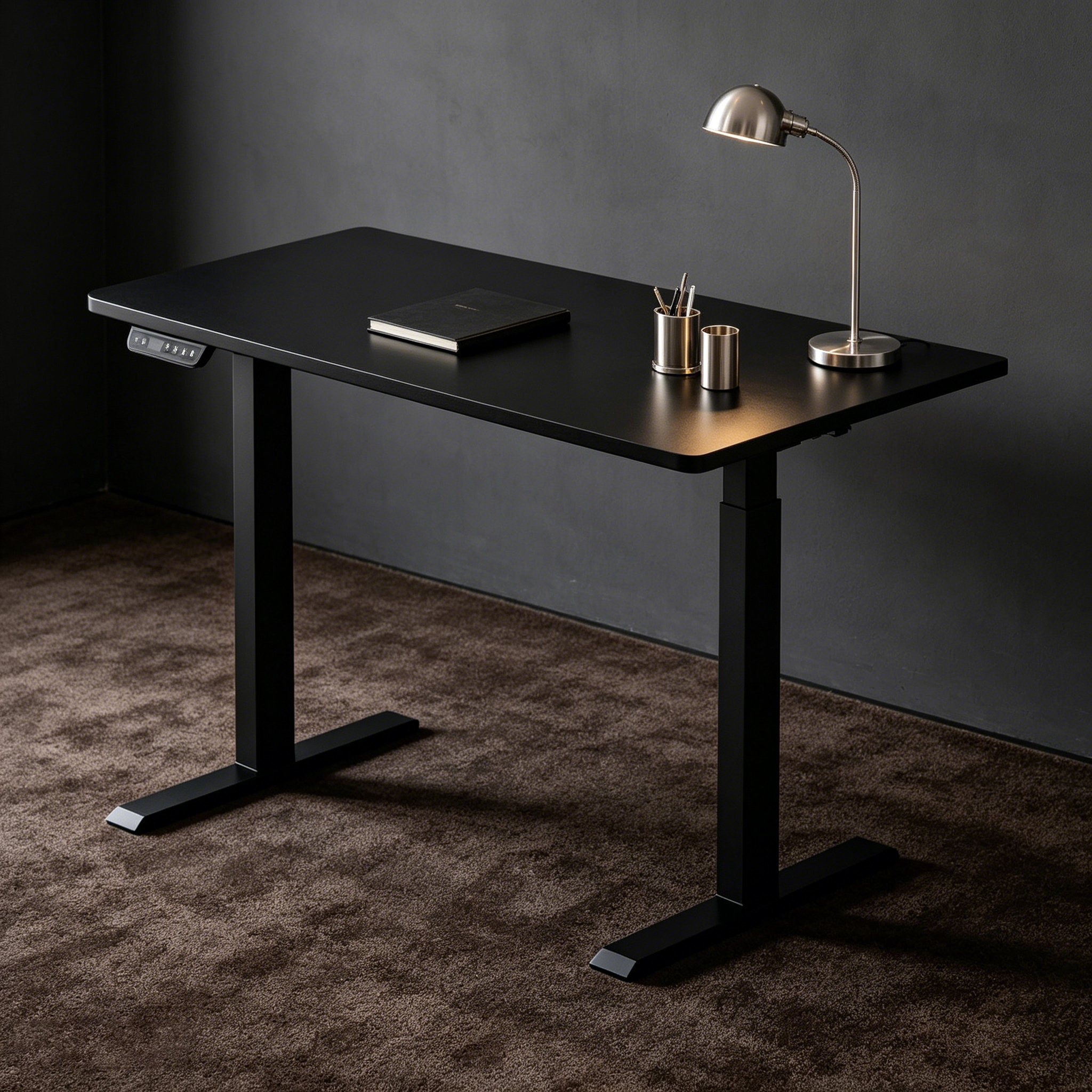 ZY-02 Two-Stage Dual Motor Height Desk with Stable T-Base for Commercial Office Procurement