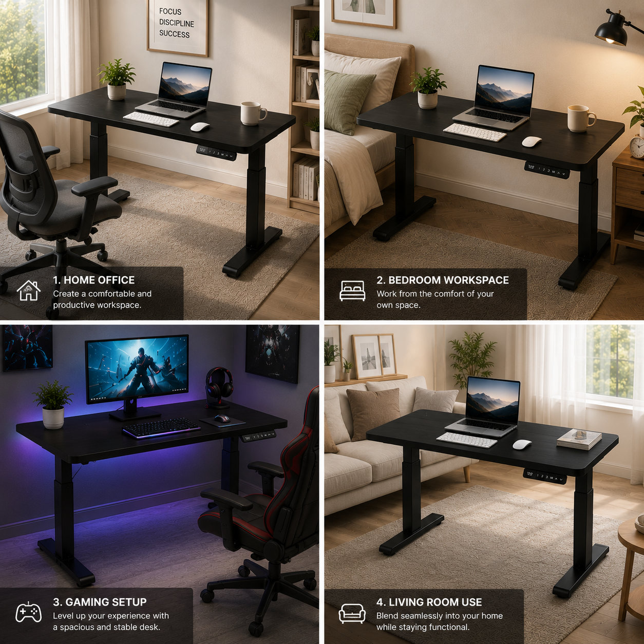 ZY-02 Two-Stage Dual Motor Electric Sit Stand Workstation with Bulk Supply Value for Distributors