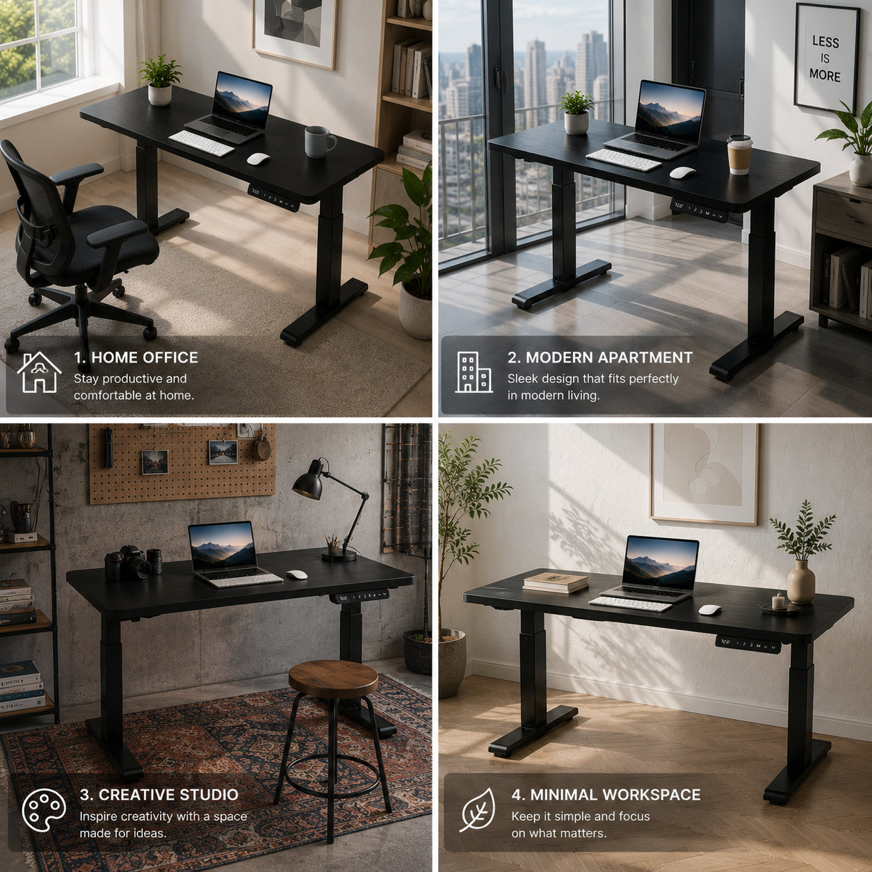 ZY-02 Two-Stage Dual Motor Ergonomic Office Table with Smart Presets for Enterprise Users