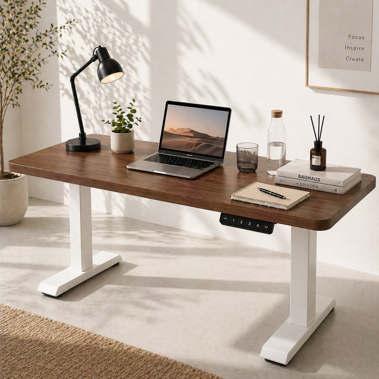 ZY-02 Dual Motor Height Adjustable Work Desk 2 Stage Stable Frame for Co Working Spaces