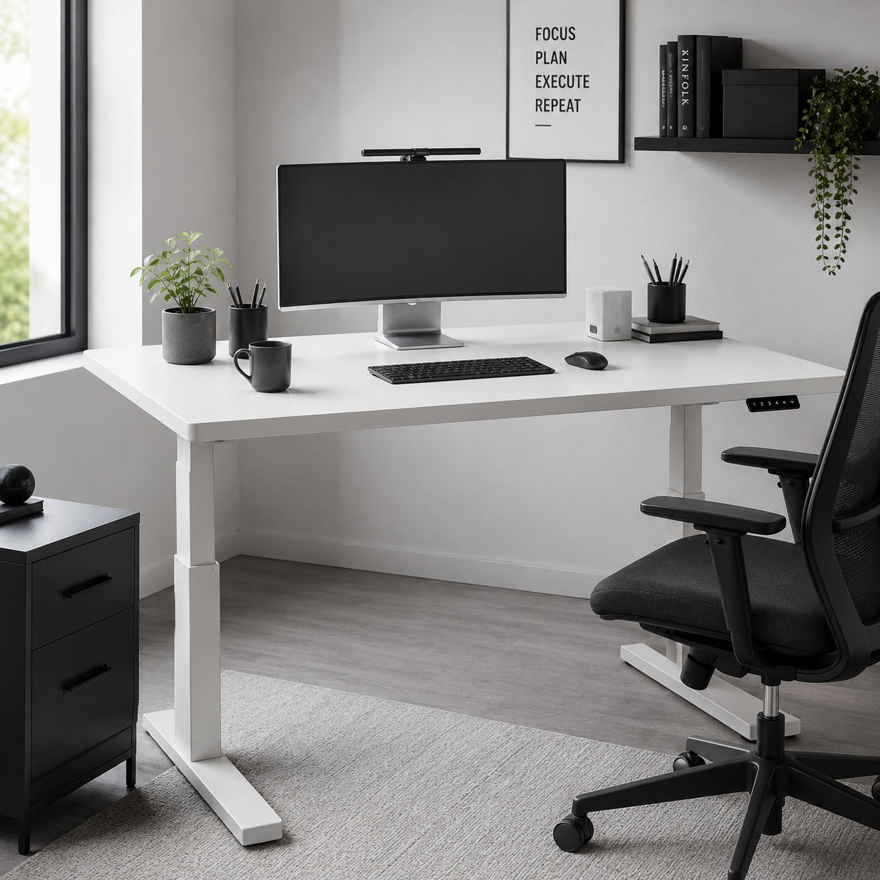 ZY-03 Dual Motor Height-Adjustable Worktable Base, Broad Ergonomic Range for R&D and Technical Offices